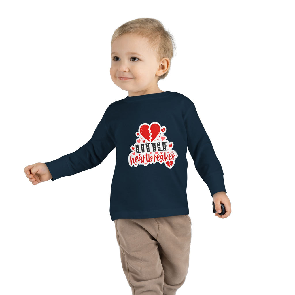 Little Heartbreaker Toddler Long Sleeve Tee — Cute Valentine’s Day Shirt for Babies & Toddlers