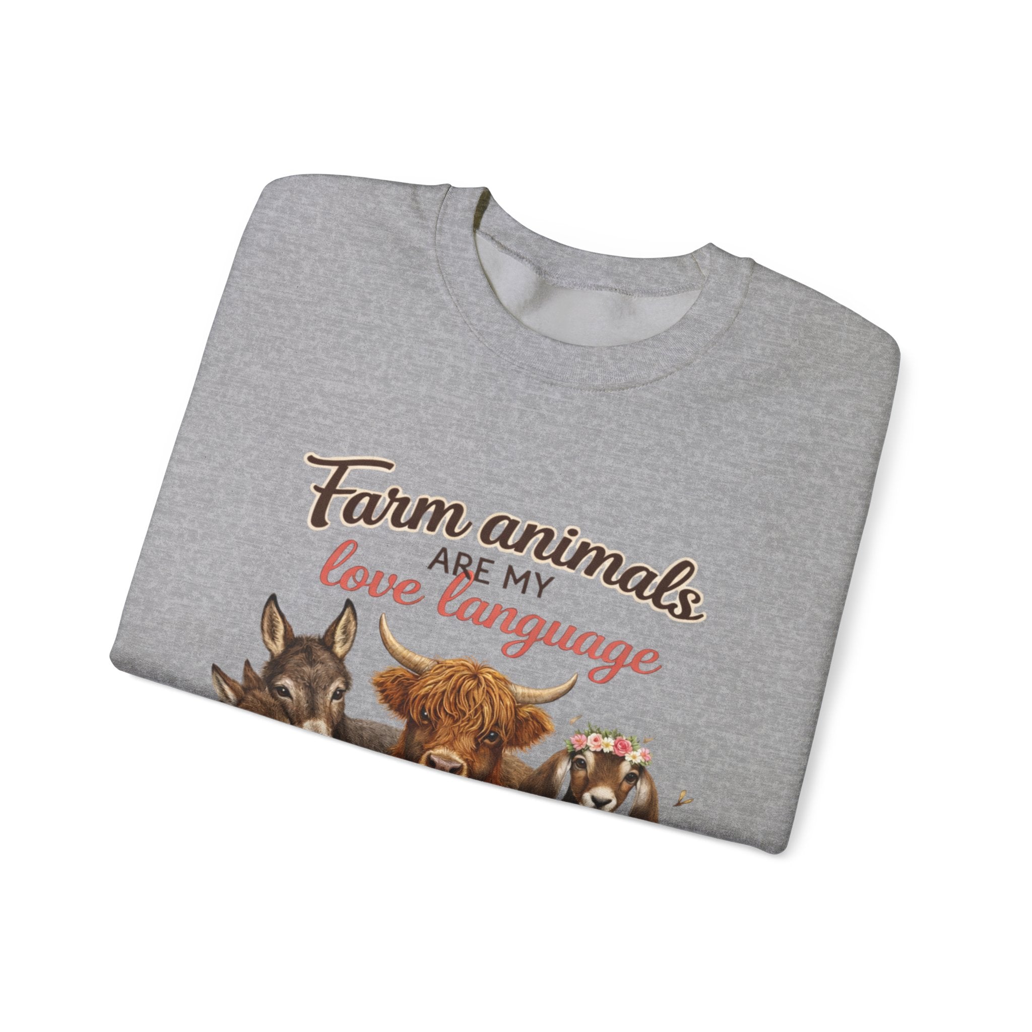 Farm Animals Are My Love Language Crewneck Sweatshirt