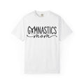 Gymnastics Mom T-Shirt — Casual White Crew Tee with Script Logo