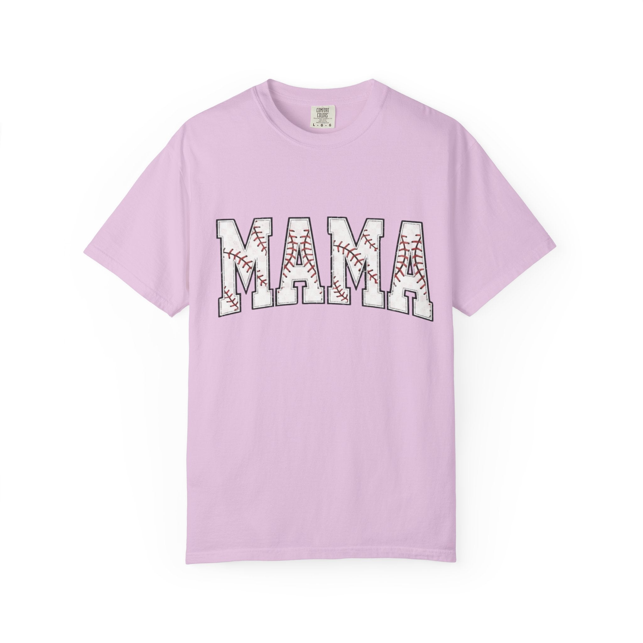 Mama Baseball Tee — 'MAMA' Stitched Baseball Mom T‑Shirt