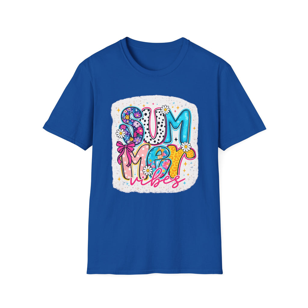 Summer Vibes T-Shirt — Colorful Floral Retro Graphic