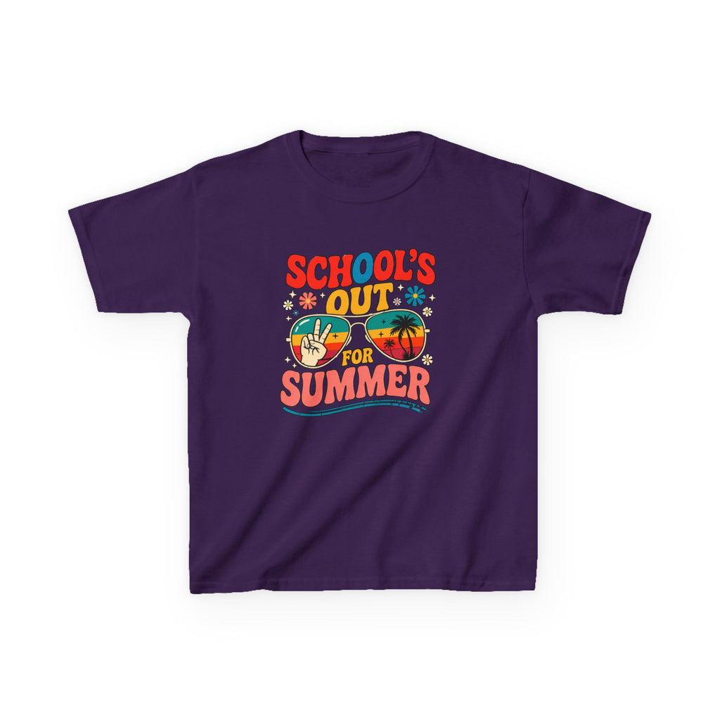 School's Out for Summer Kids T‑Shirt — Retro Beach Vacation Tee
