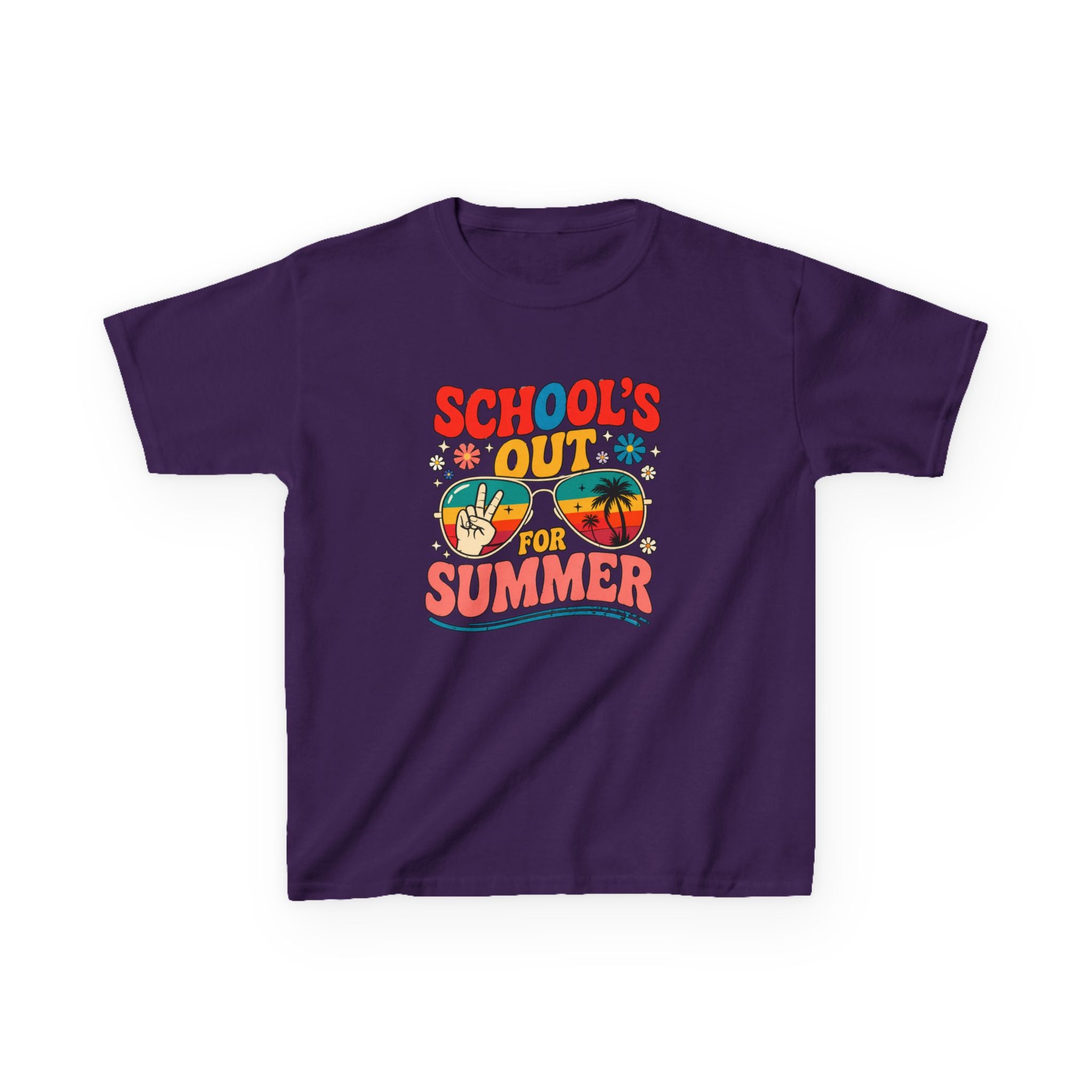 School's Out for Summer Kids T‑Shirt — Retro Beach Vacation Tee