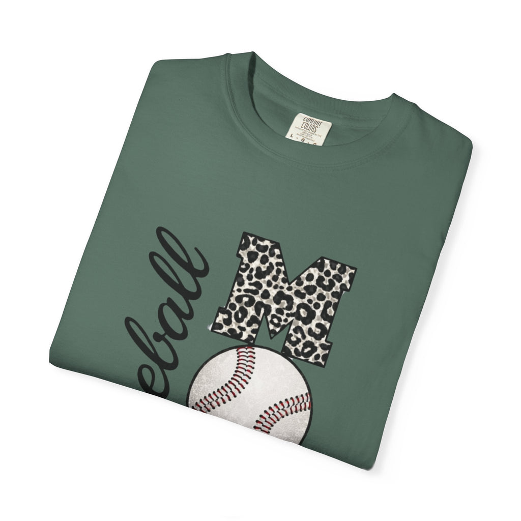 Baseball Mom Leopard Print T-Shirt — Baseball Mom Tee with Baseball Graphic