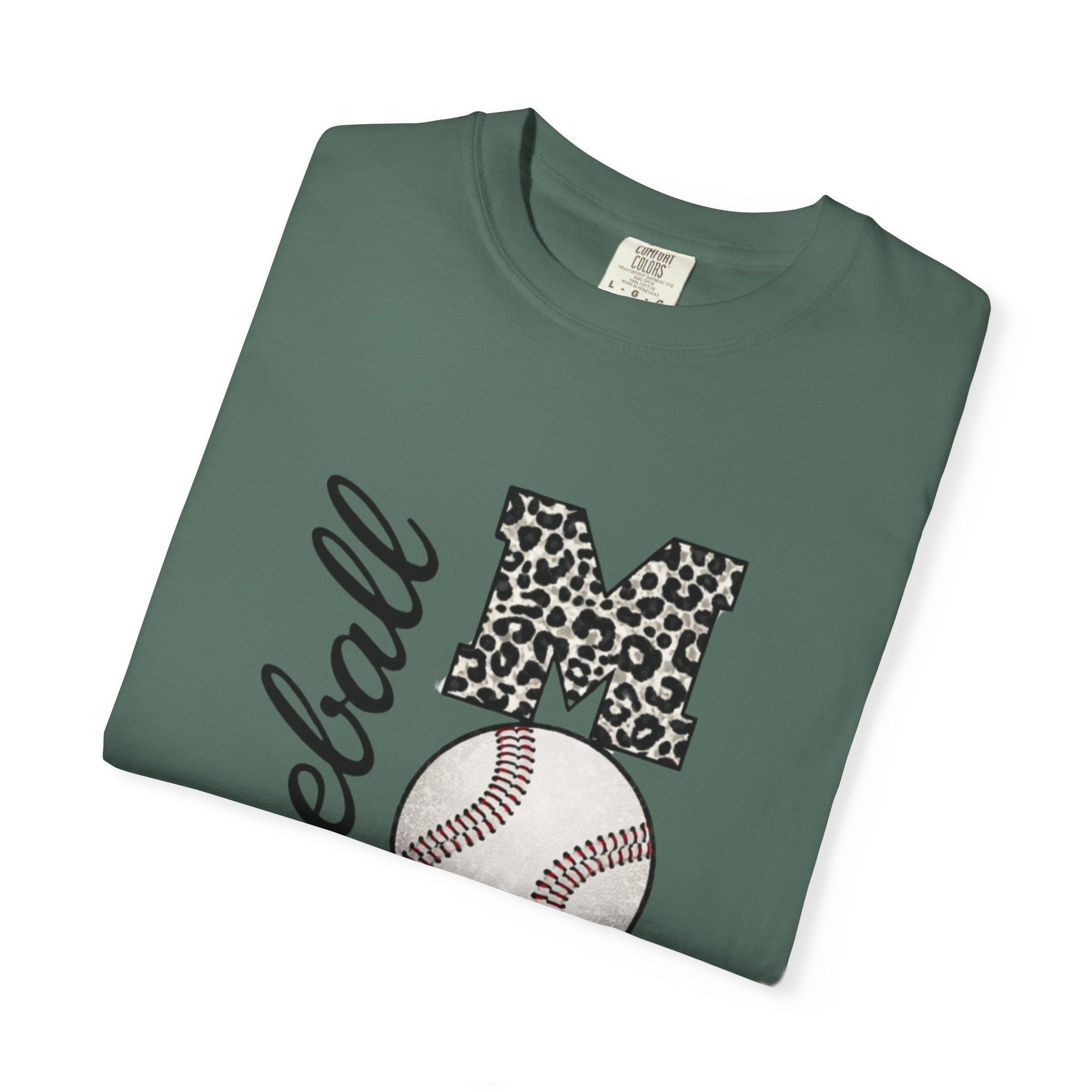 Baseball Mom Leopard Print T-Shirt — Baseball Mom Tee with Baseball Graphic