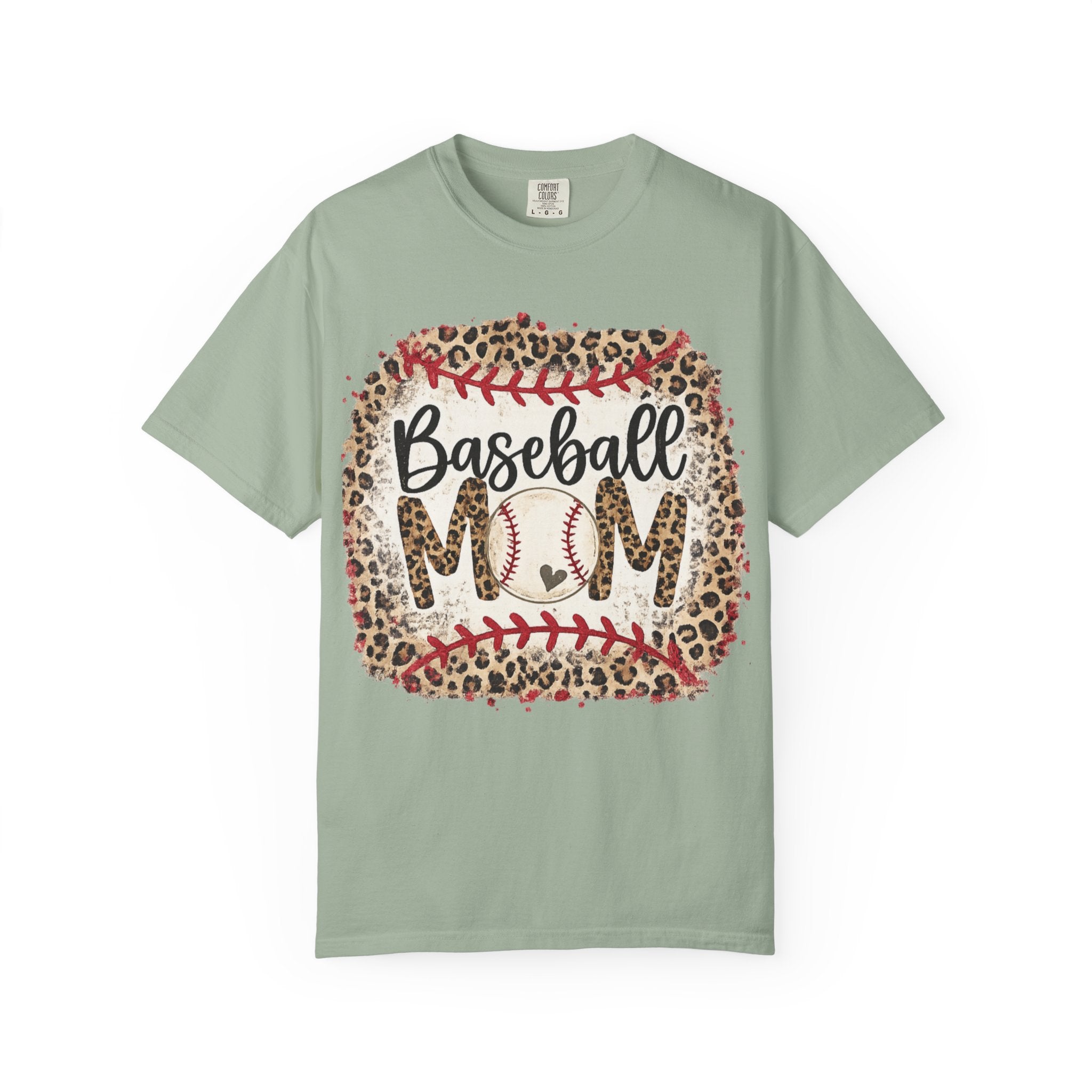 Baseball Mom Leopard Print T-Shirt