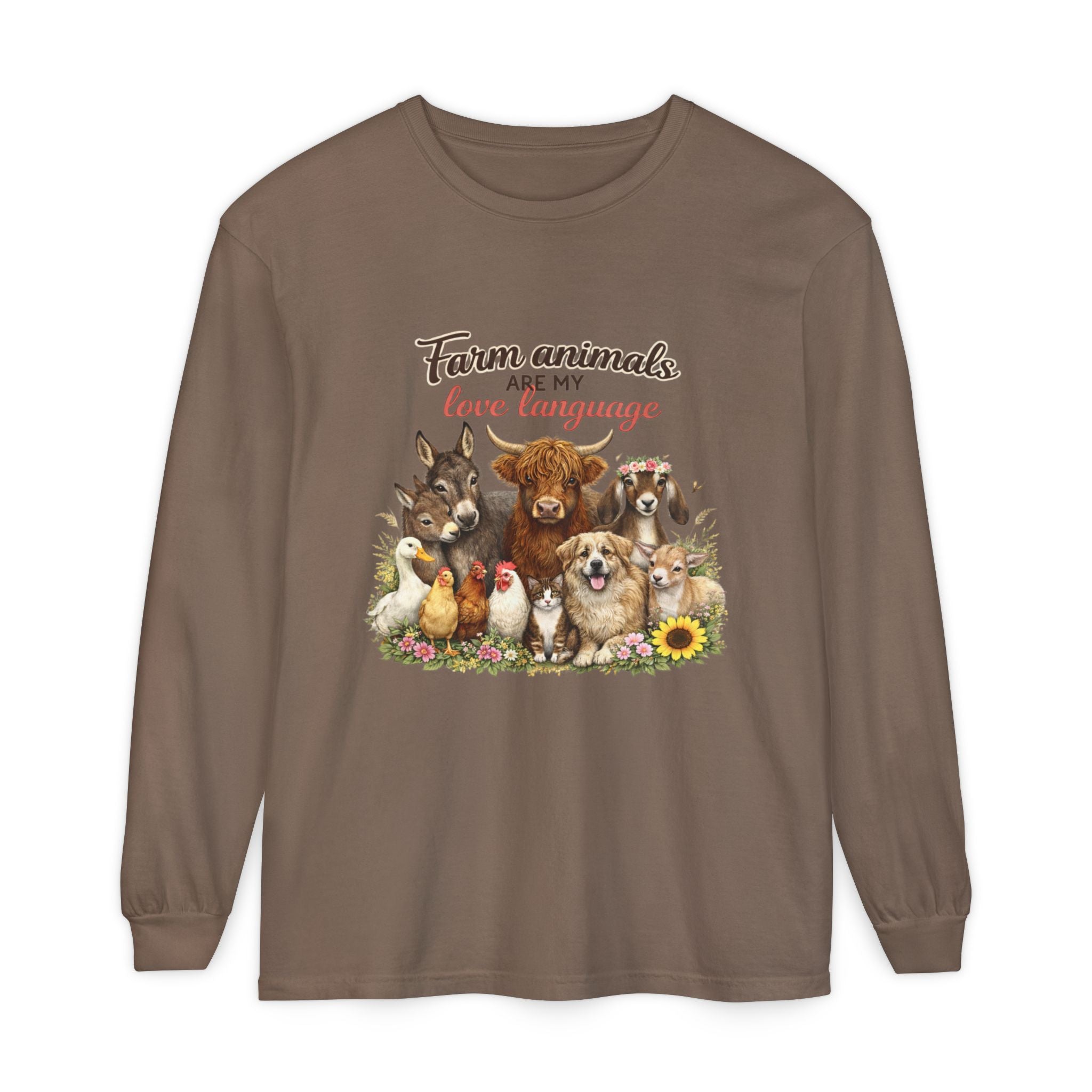 Farm Animals Are My Love Language Long Sleeve Tee