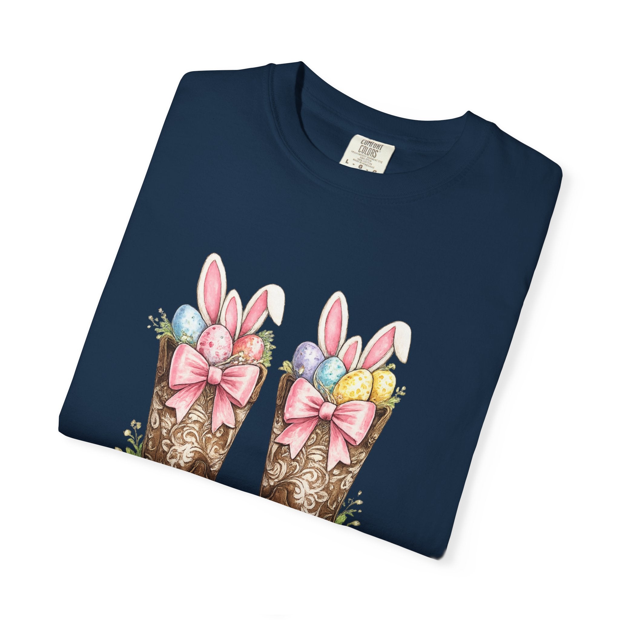 Howdy Easter Cowboy Boots T-Shirt — Western Easter Graphic Tee