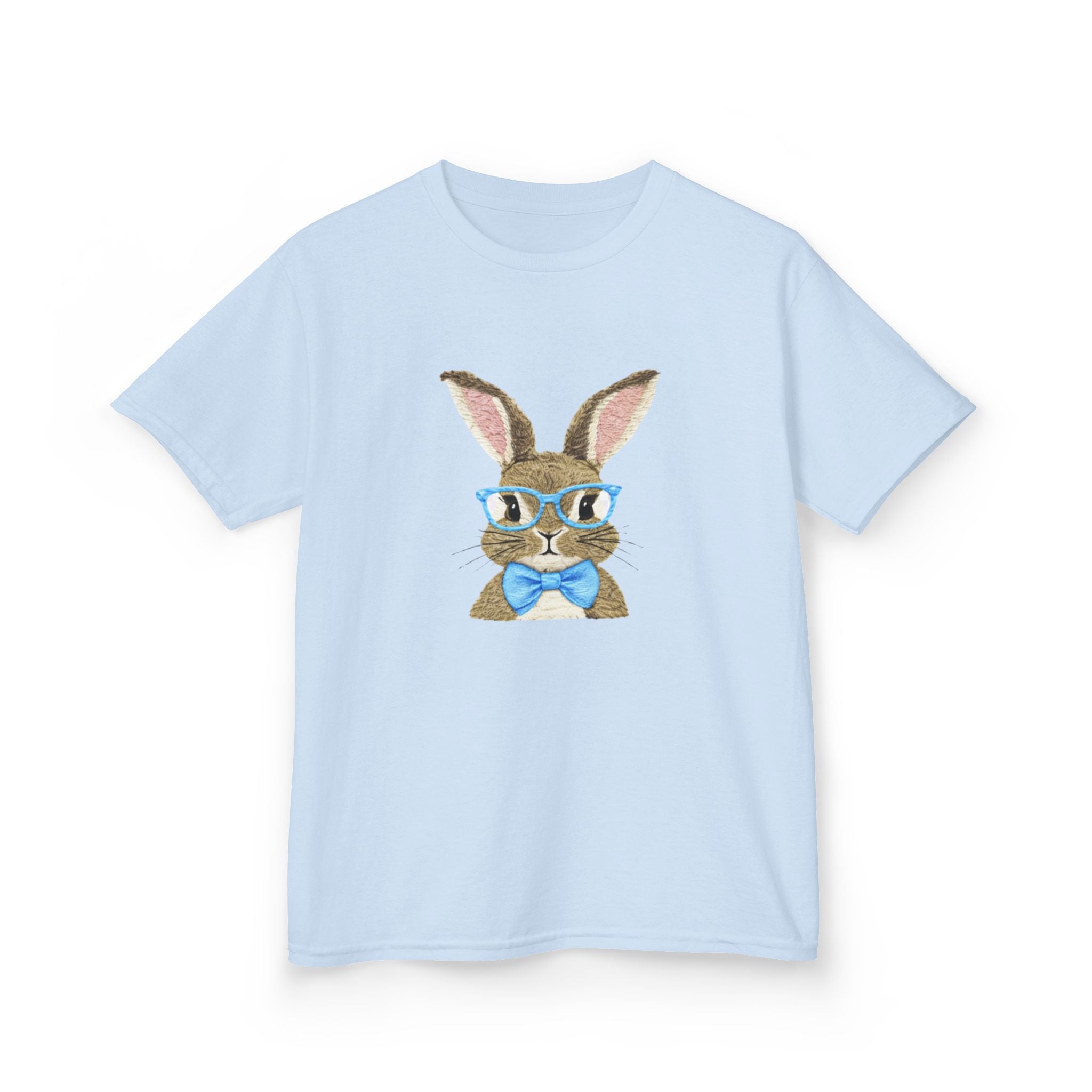 Kids Bunny with Glasses Tee — Cute Bow Tie Rabbit Shirt for Children