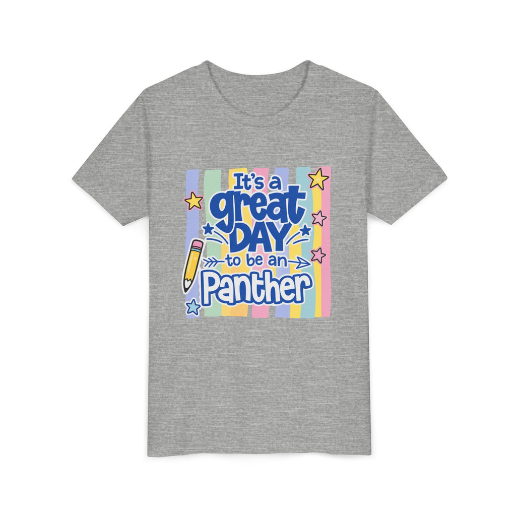 Youth Tee — "It's a Great Day to Be a Panther" Colorful School Spirit Shirt