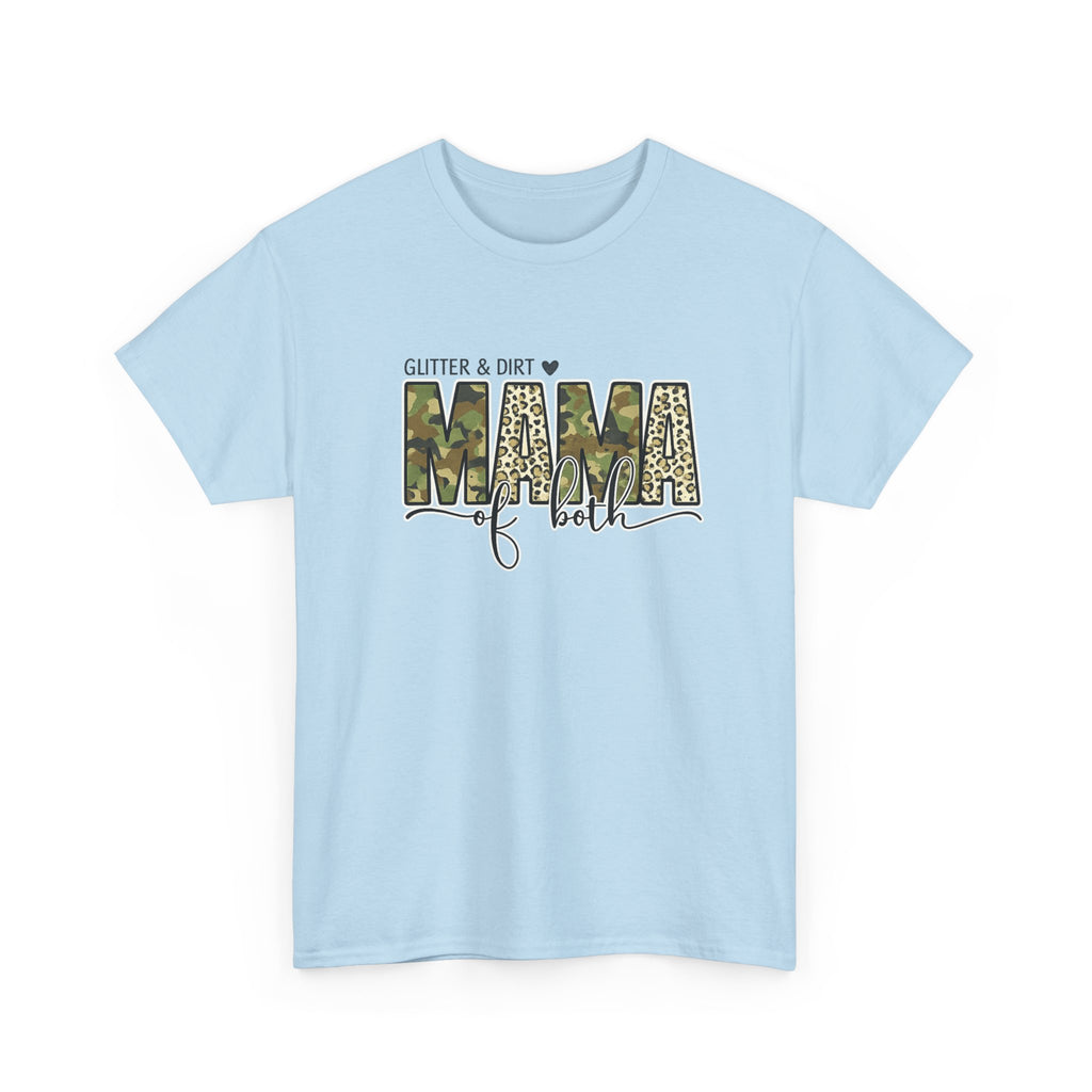 Mama of Both Tee – Glitter & Grit Camo Mom Shirt