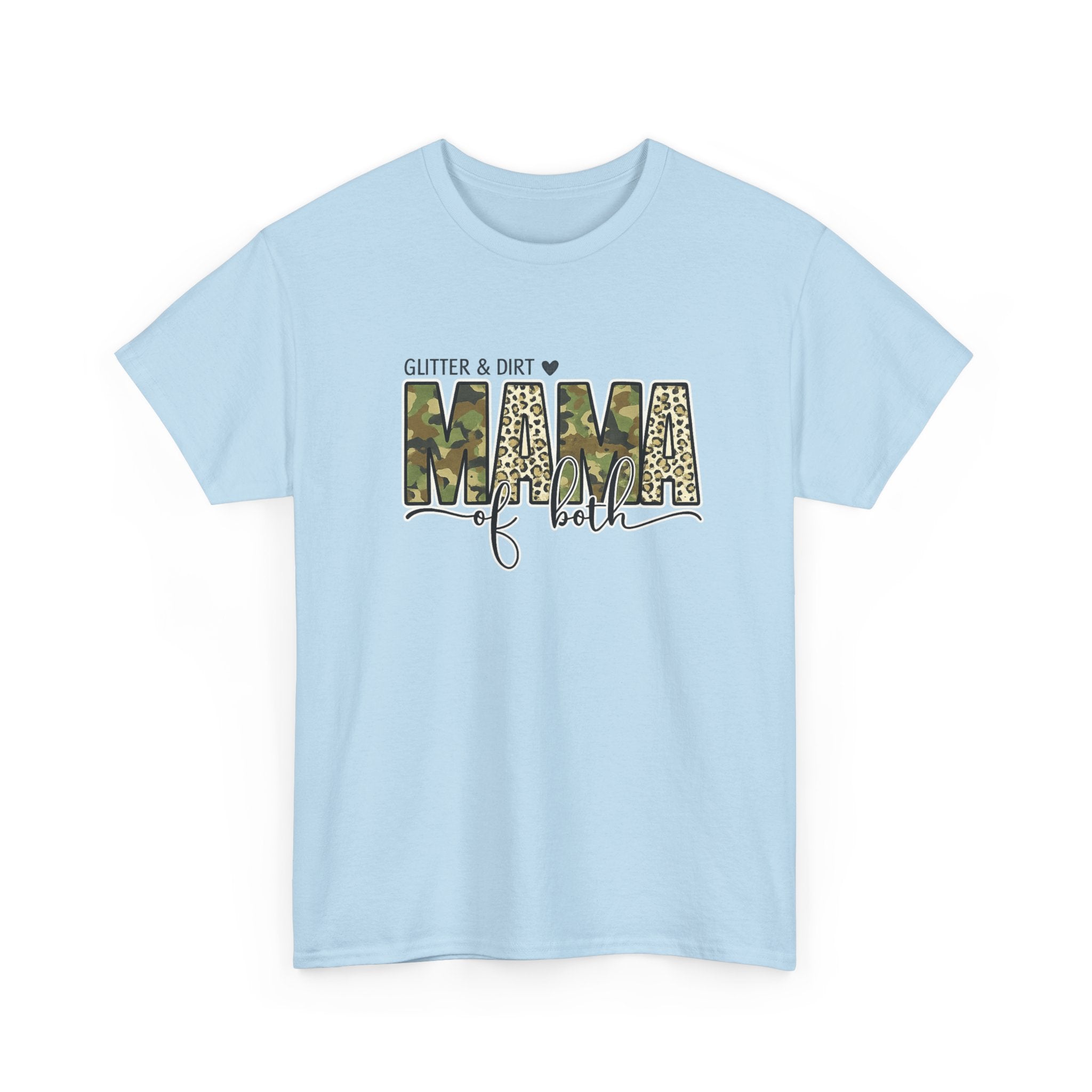 Mama of Both Tee – Glitter & Grit Camo Mom Shirt