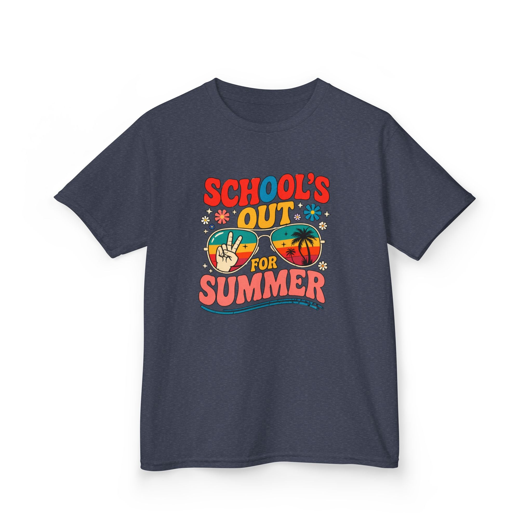 School's Out for Summer Kids T‑Shirt — Retro Beach Vacation Tee