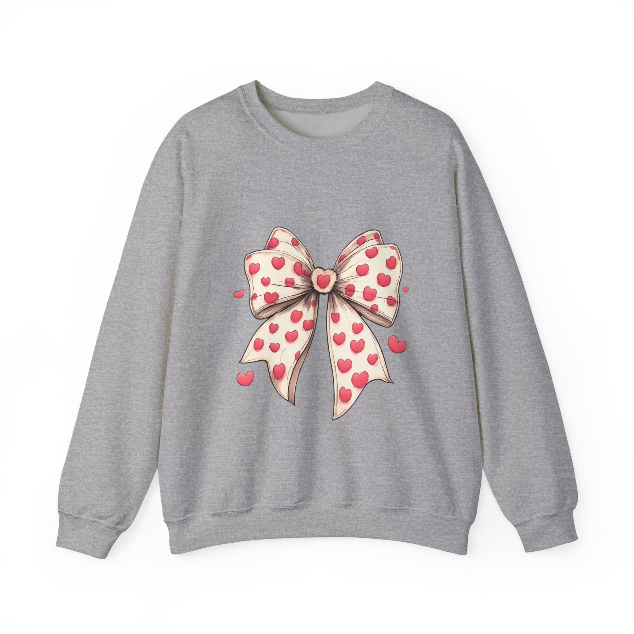 Heart Bow Crewneck Sweatshirt – Cute Valentine’s Day Pullover