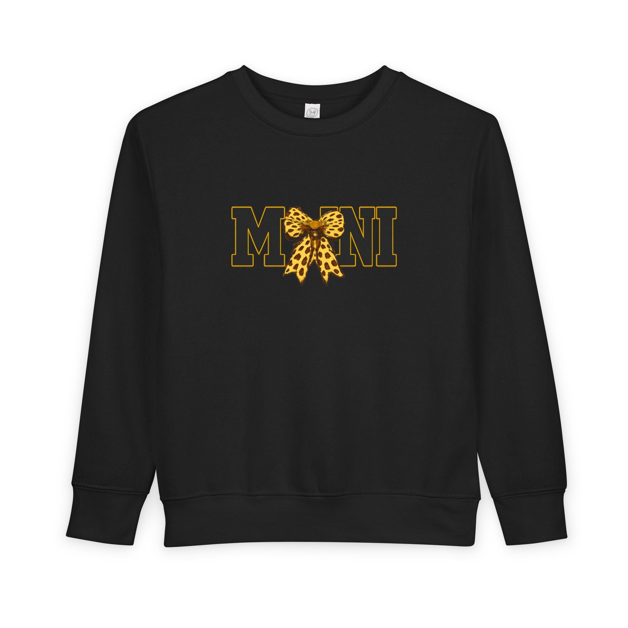 Mini Sweatshirt — 'MINI' Leopard Bow Toddler Pullover