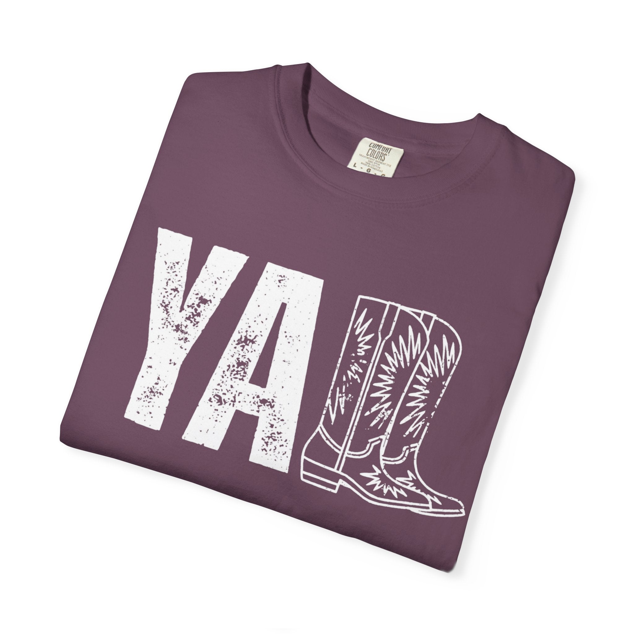 YA Boot Graphic T-Shirt — Distressed Cowboy Boots Tee
