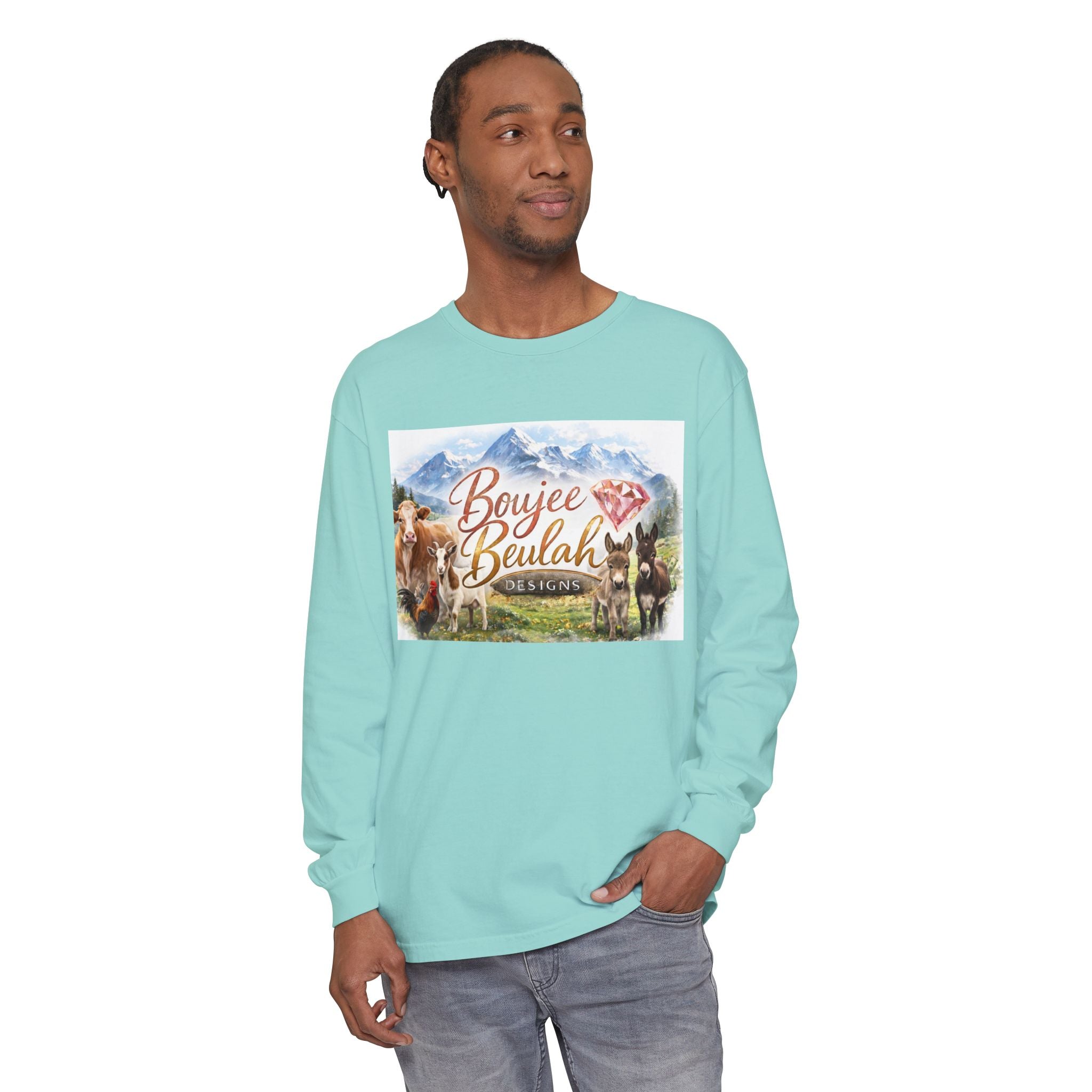 Boujee Beulah Farm Crew Long Sleeve T-Shirt