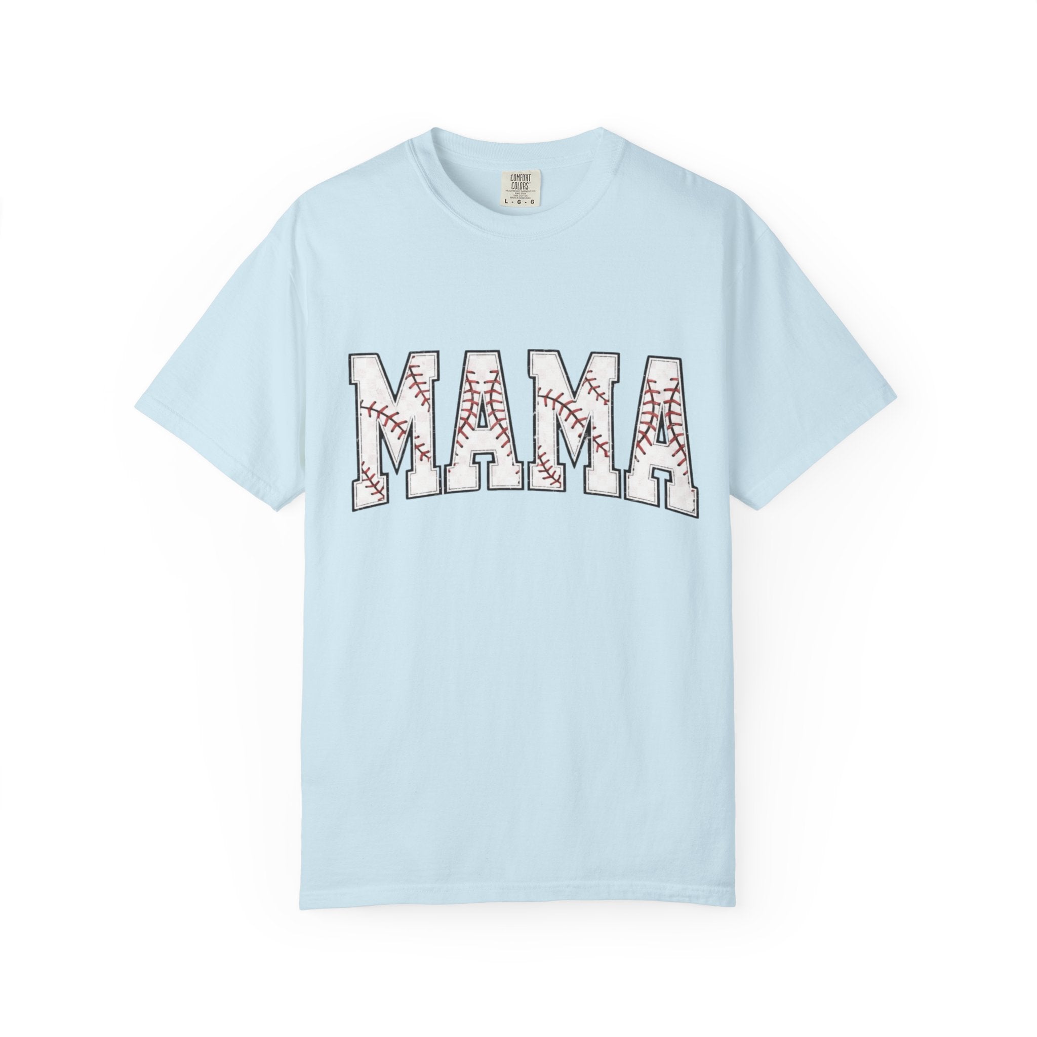 Mama Baseball Tee — 'MAMA' Stitched Baseball Mom T‑Shirt