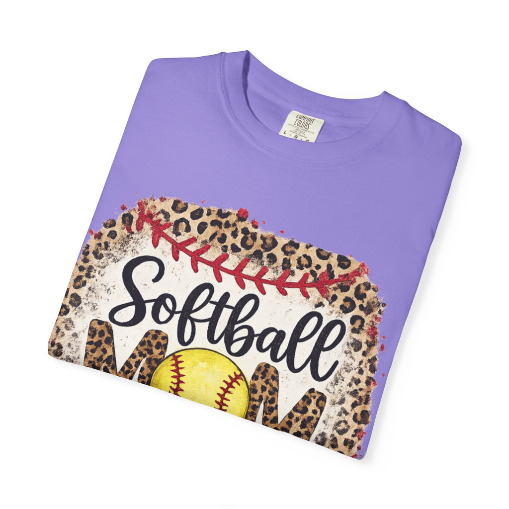 Softball Mom Leopard Graphic T-Shirt