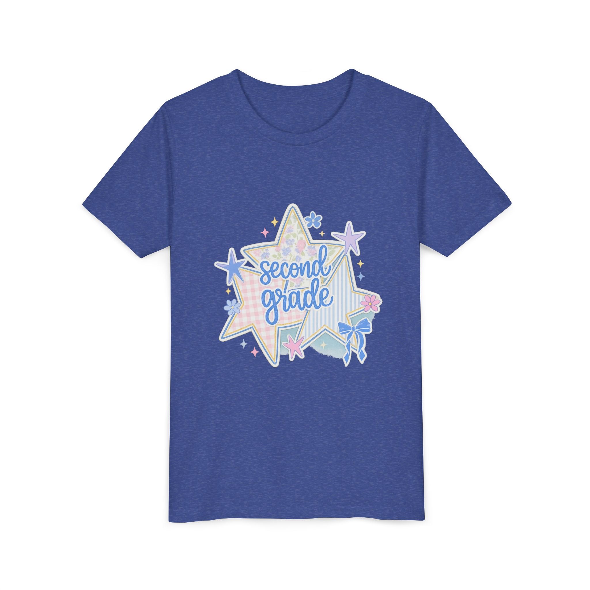 Second Grade Youth T‑Shirt — Cute Pastel Star Back to School Tee