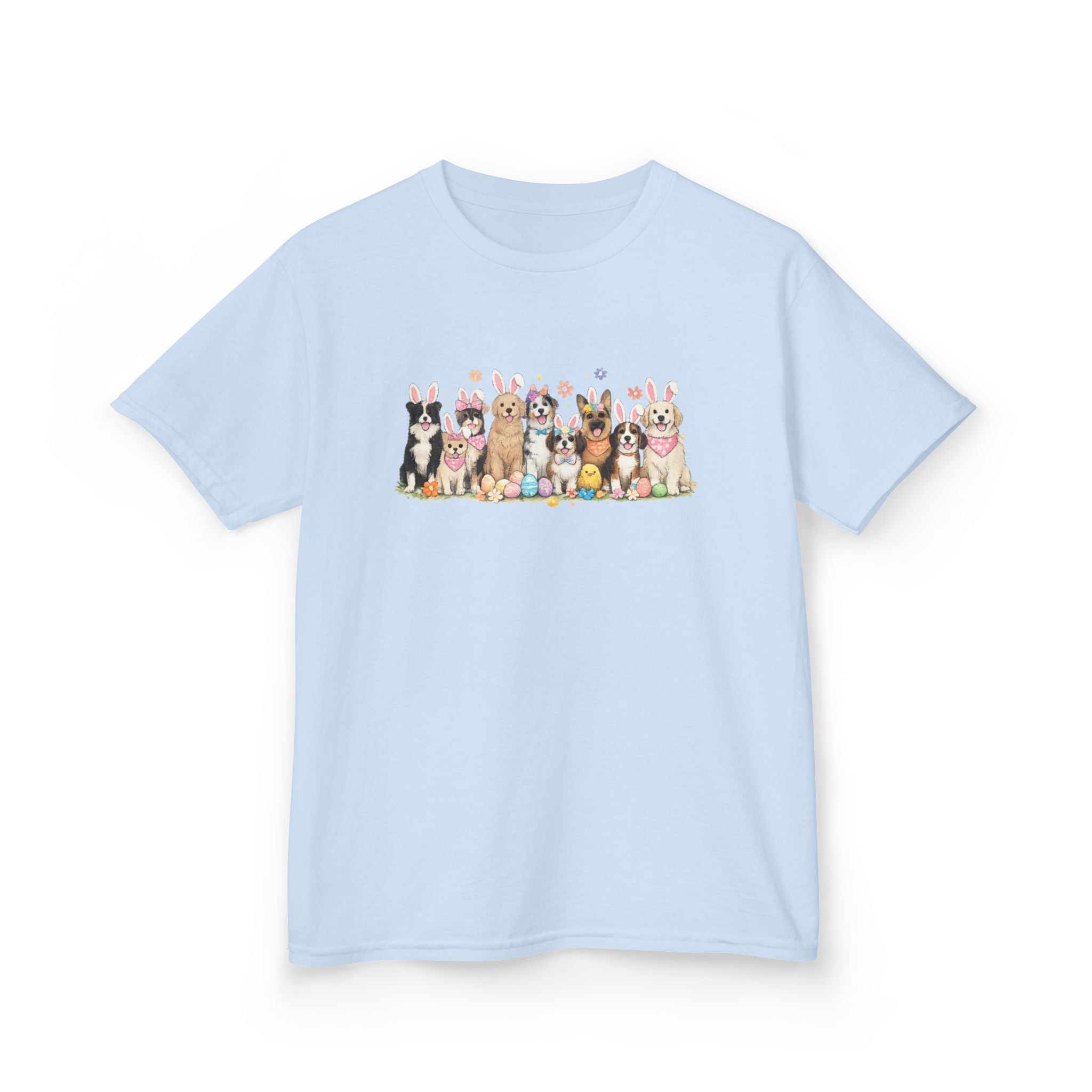 Kids Tee — Cute Row of Party Dogs Graphic