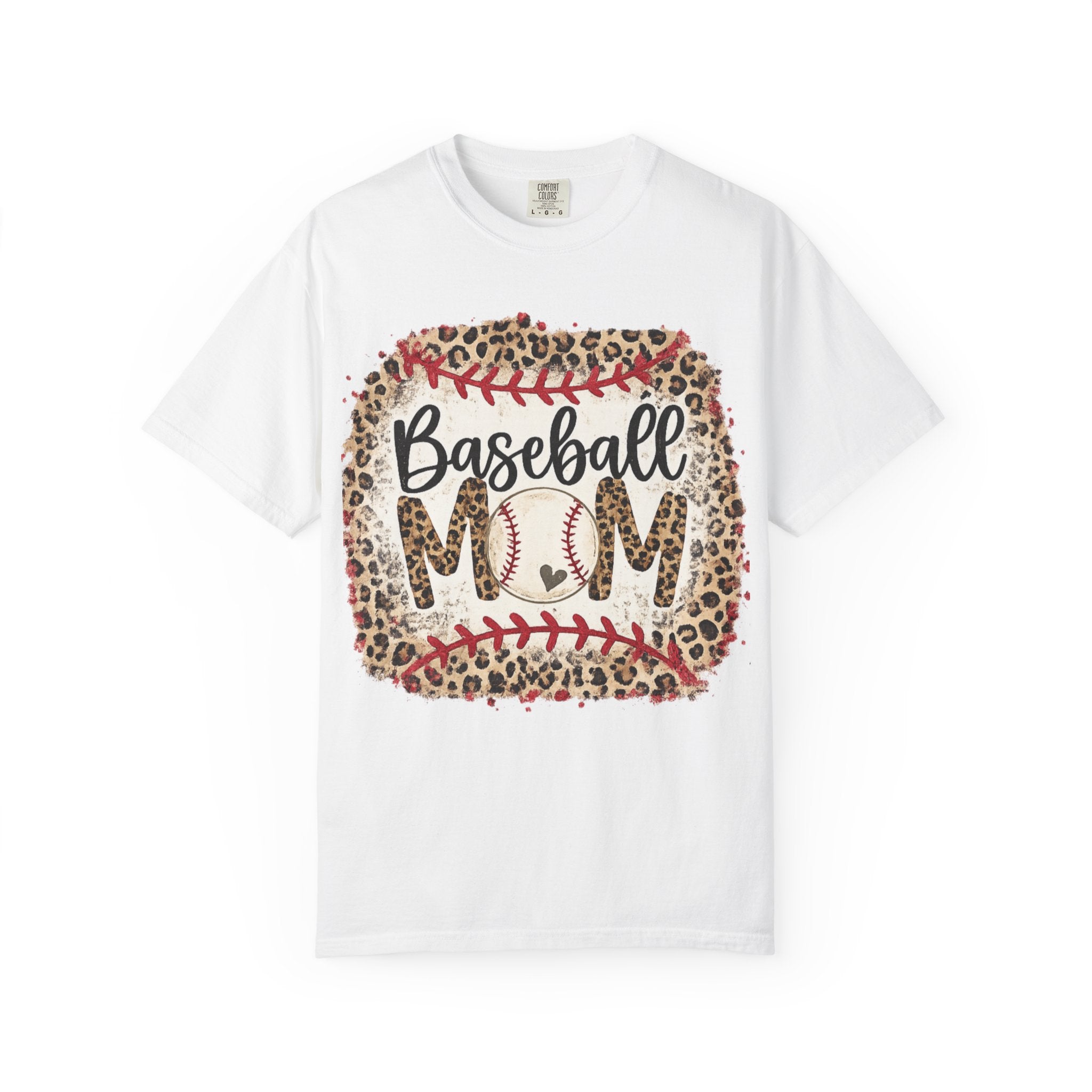 Baseball Mom Leopard Print T-Shirt