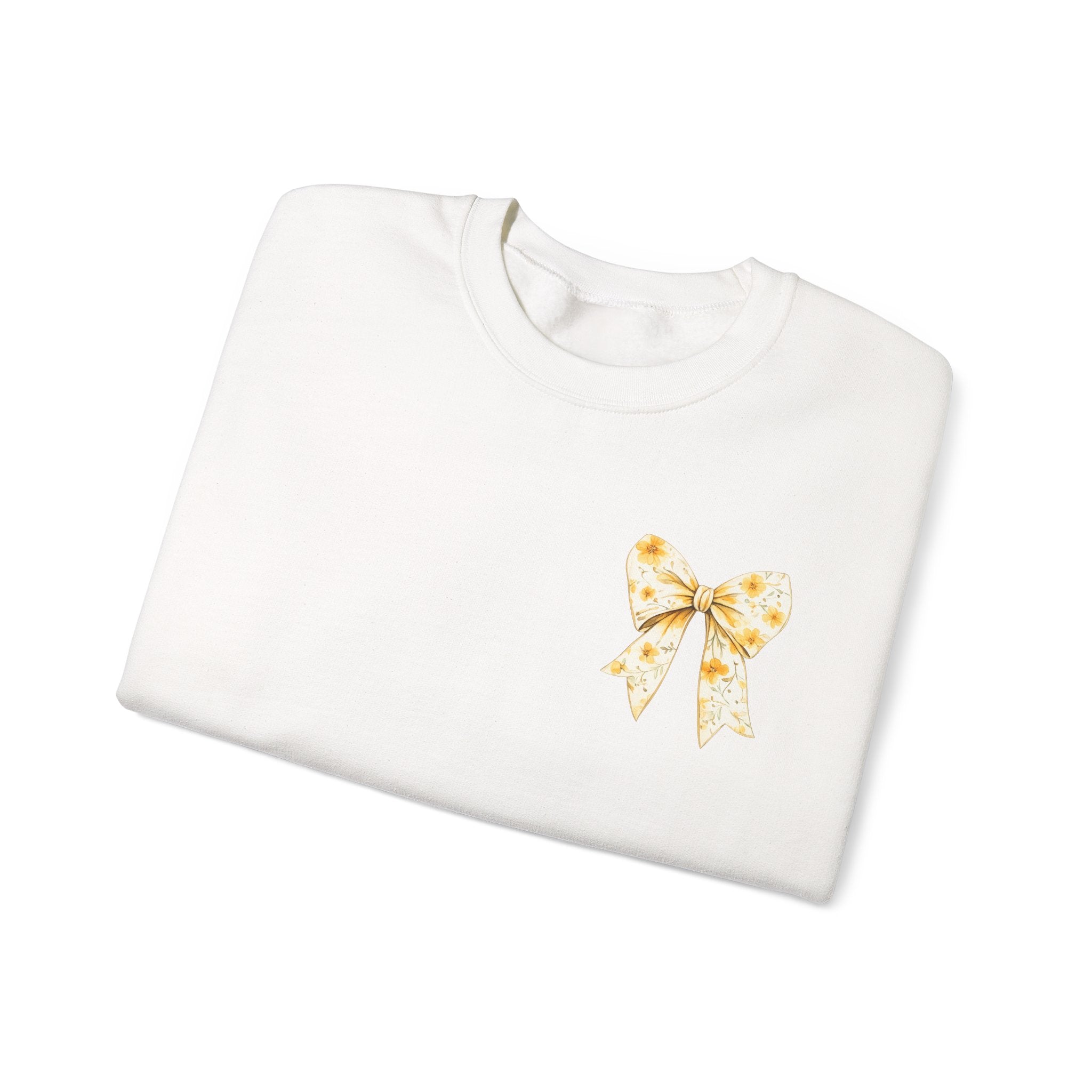 Crewneck Sweatshirt — “God Says You Are” Inspirational Bow Graphic