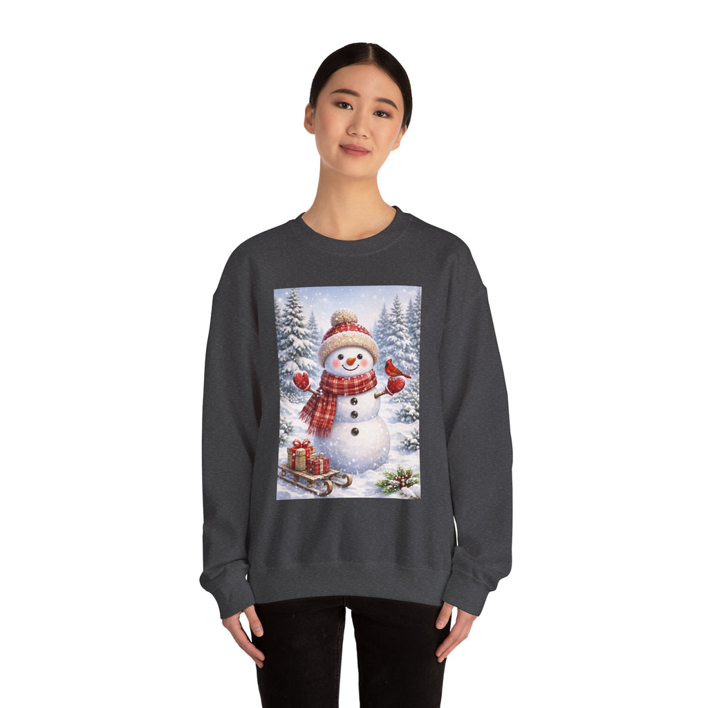 Snowman Christmas Sweatshirt — Festive Winter Holiday Crewneck