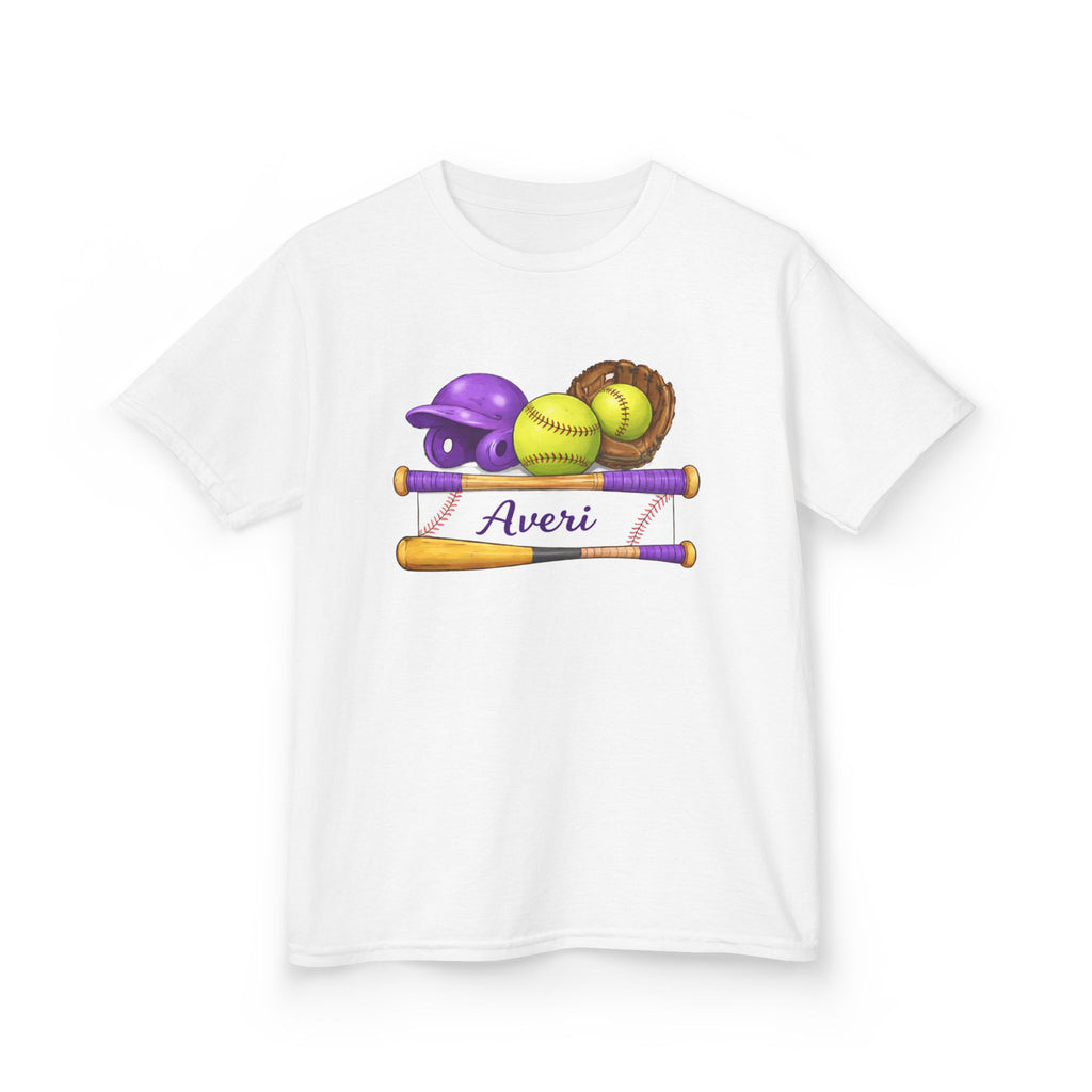 Personalized Kids Softball/Baseball Tee — Custom Name “Maggie”