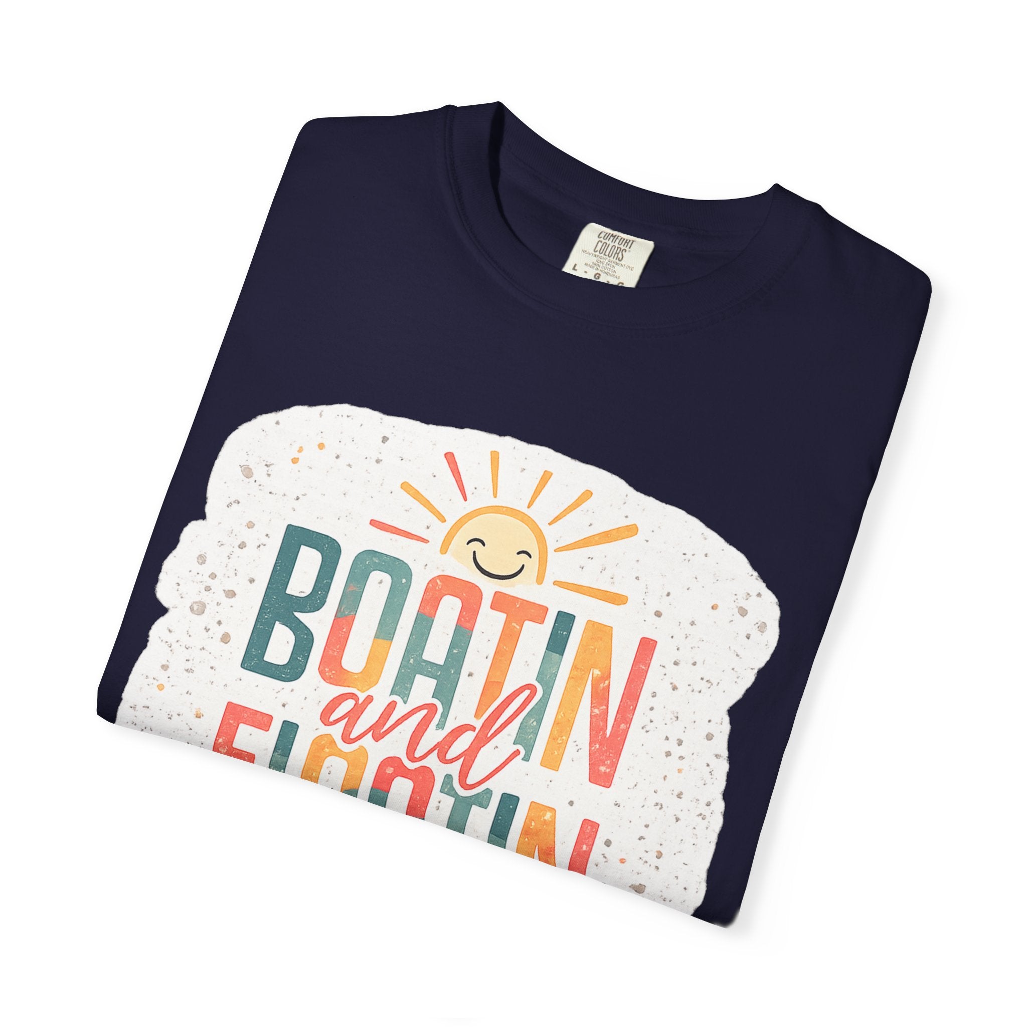 Boatin' and Floatin' T-Shirt — Retro Sun Summer Boating Tee