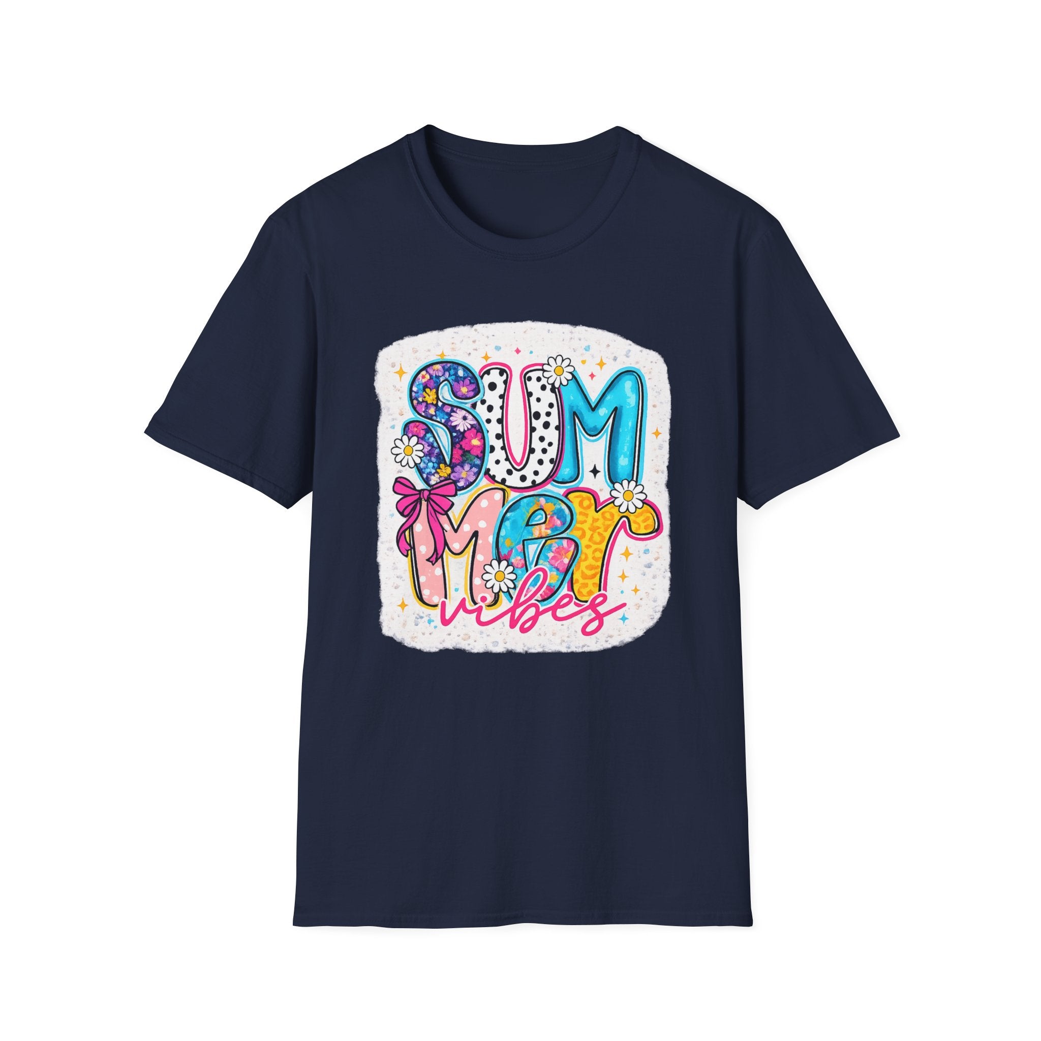 Summer Vibes T-Shirt — Colorful Floral Retro Graphic