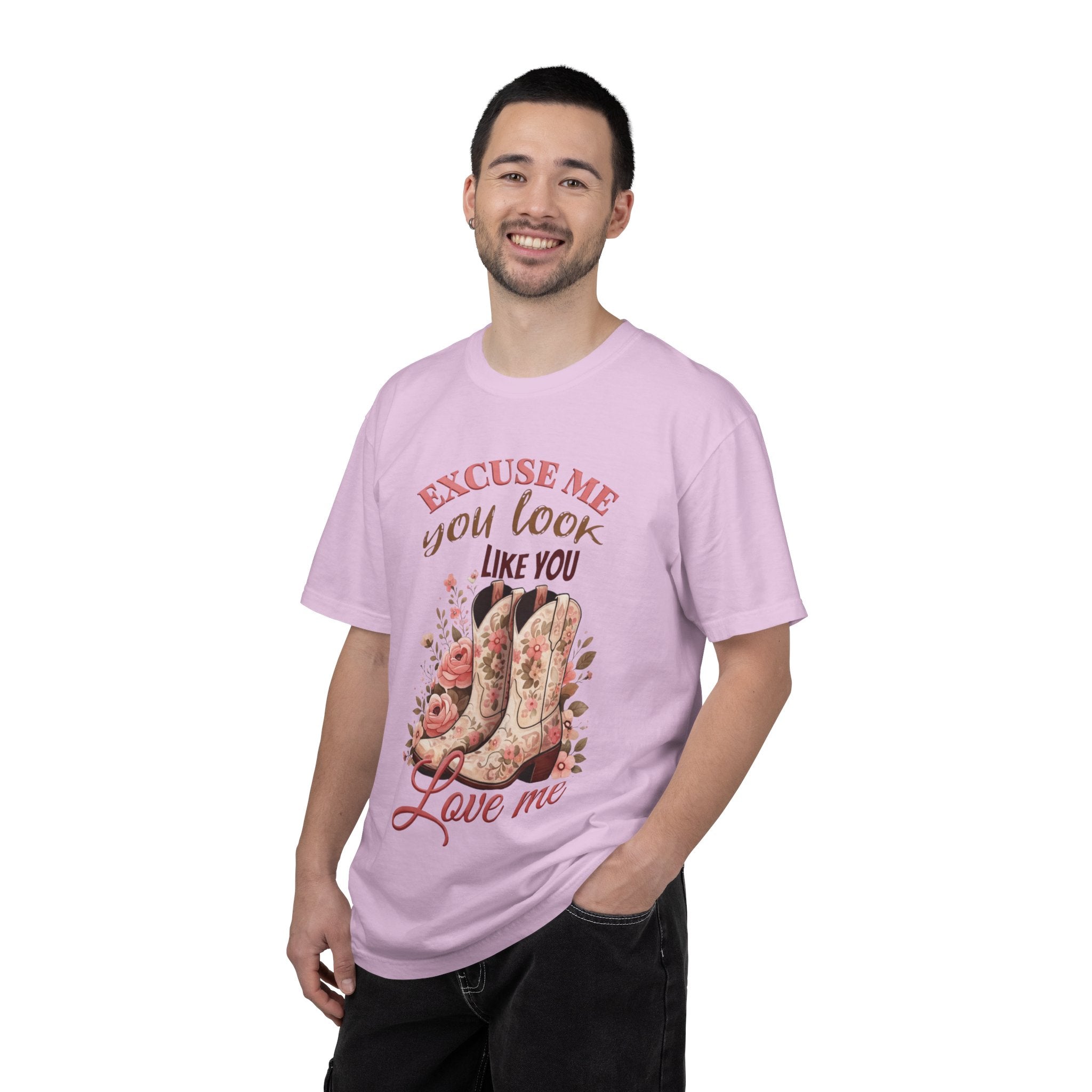 Excuse Me You Look Like You Love Me T-Shirt — Floral Cowboy Boots Graphic Tee