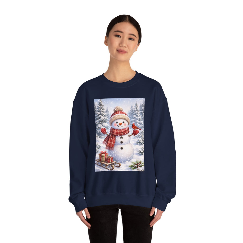Snowman Christmas Sweatshirt — Festive Winter Holiday Crewneck