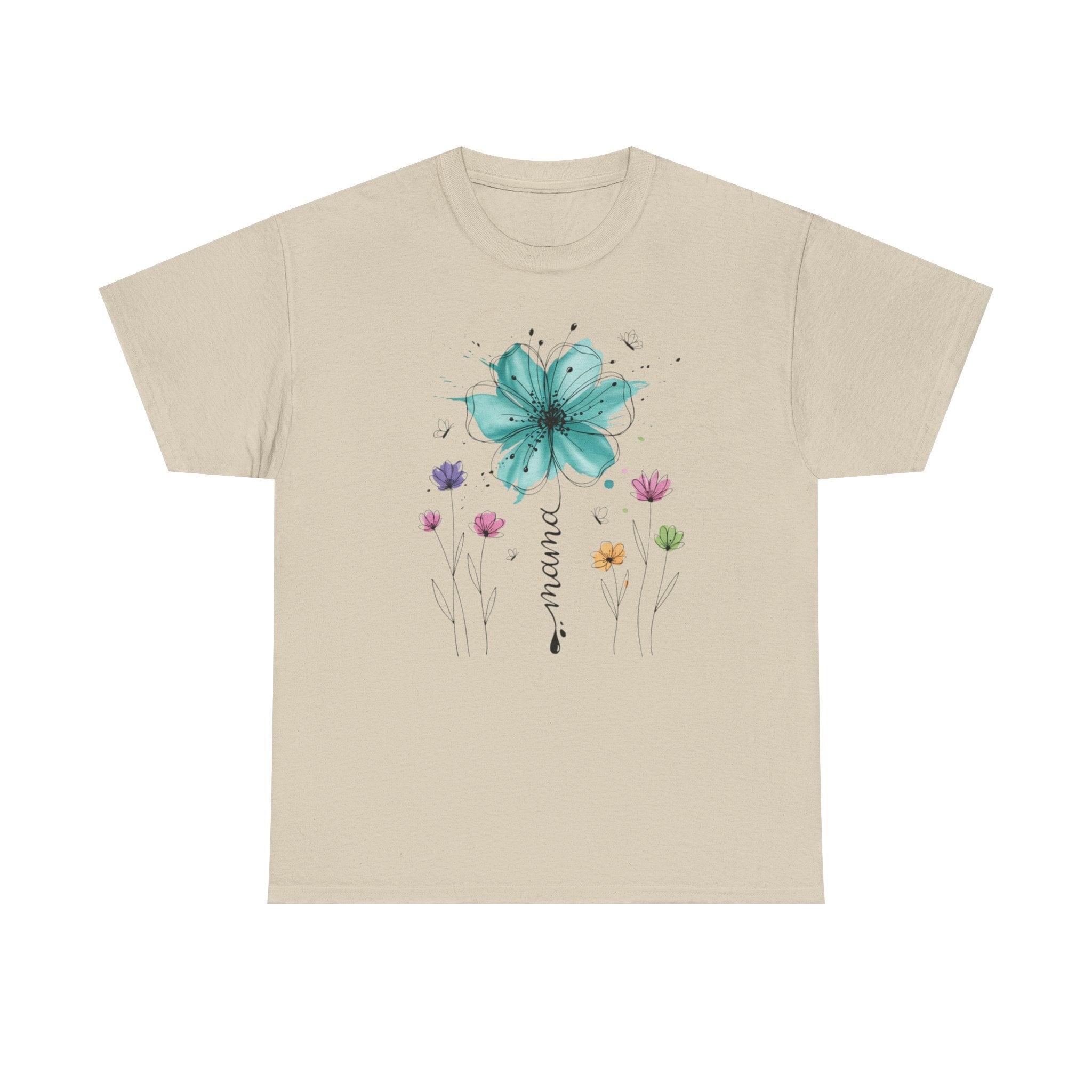 Mom Floral Watercolor Tee — 'mama' Flower Mother's Day Shirt