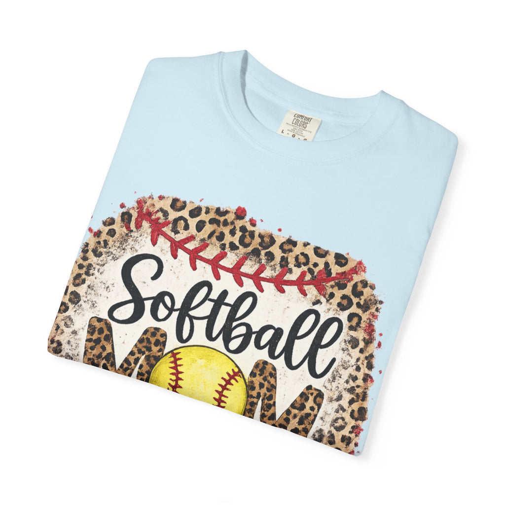 Softball Mom Leopard Graphic T-Shirt