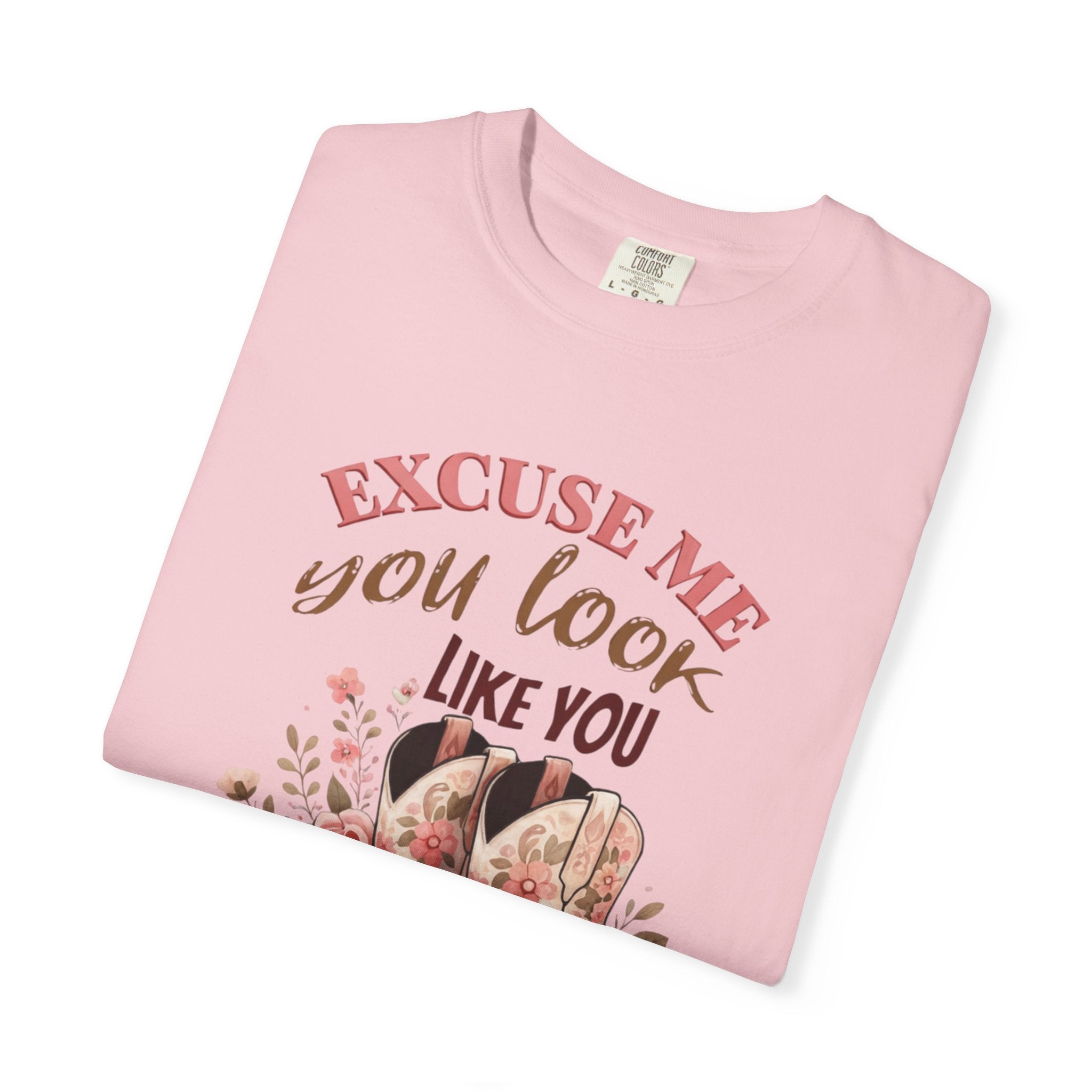 Excuse Me You Look Like You Love Me T-Shirt — Floral Cowboy Boots Graphic Tee