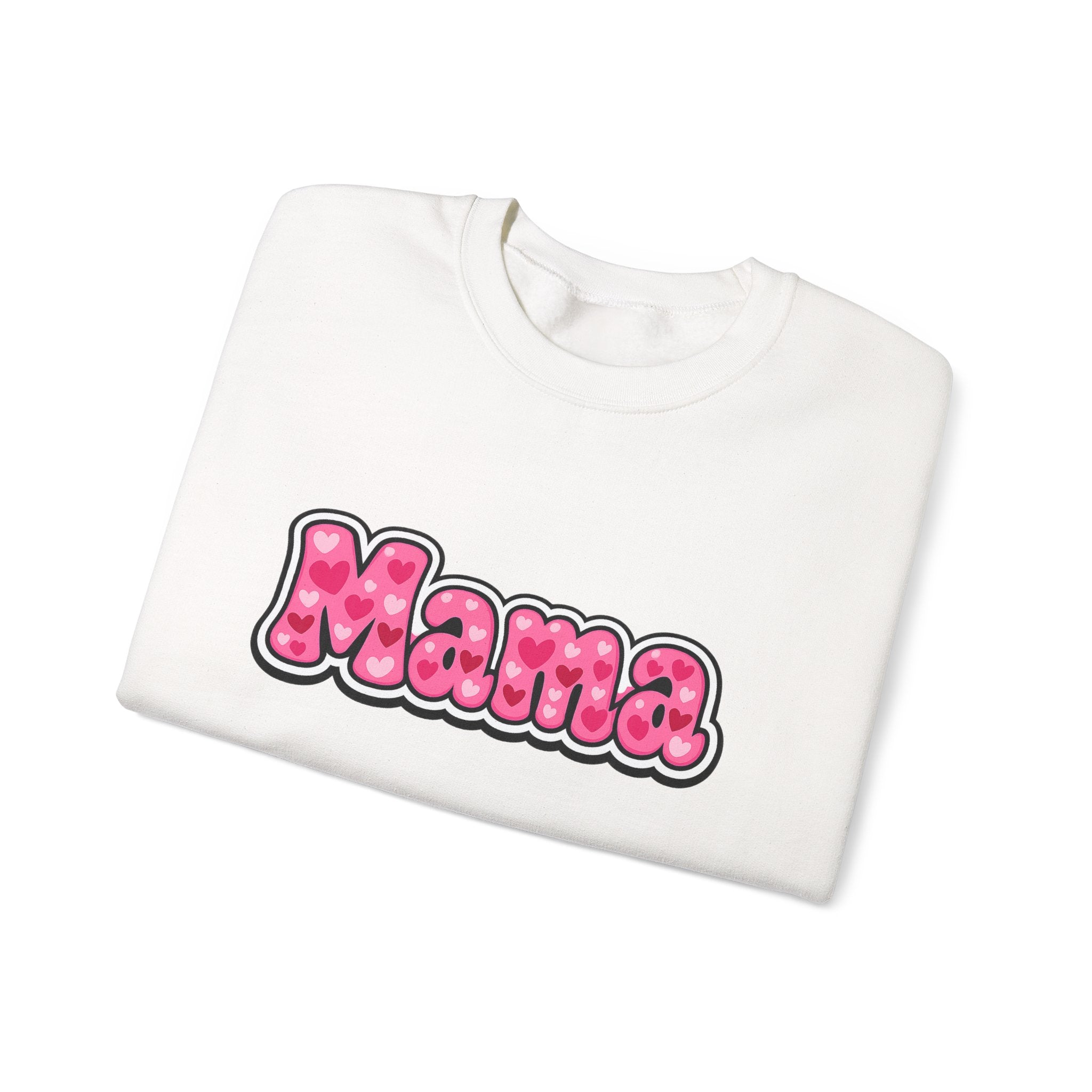 Mama Pink Bubble Letter Crewneck Sweatshirt