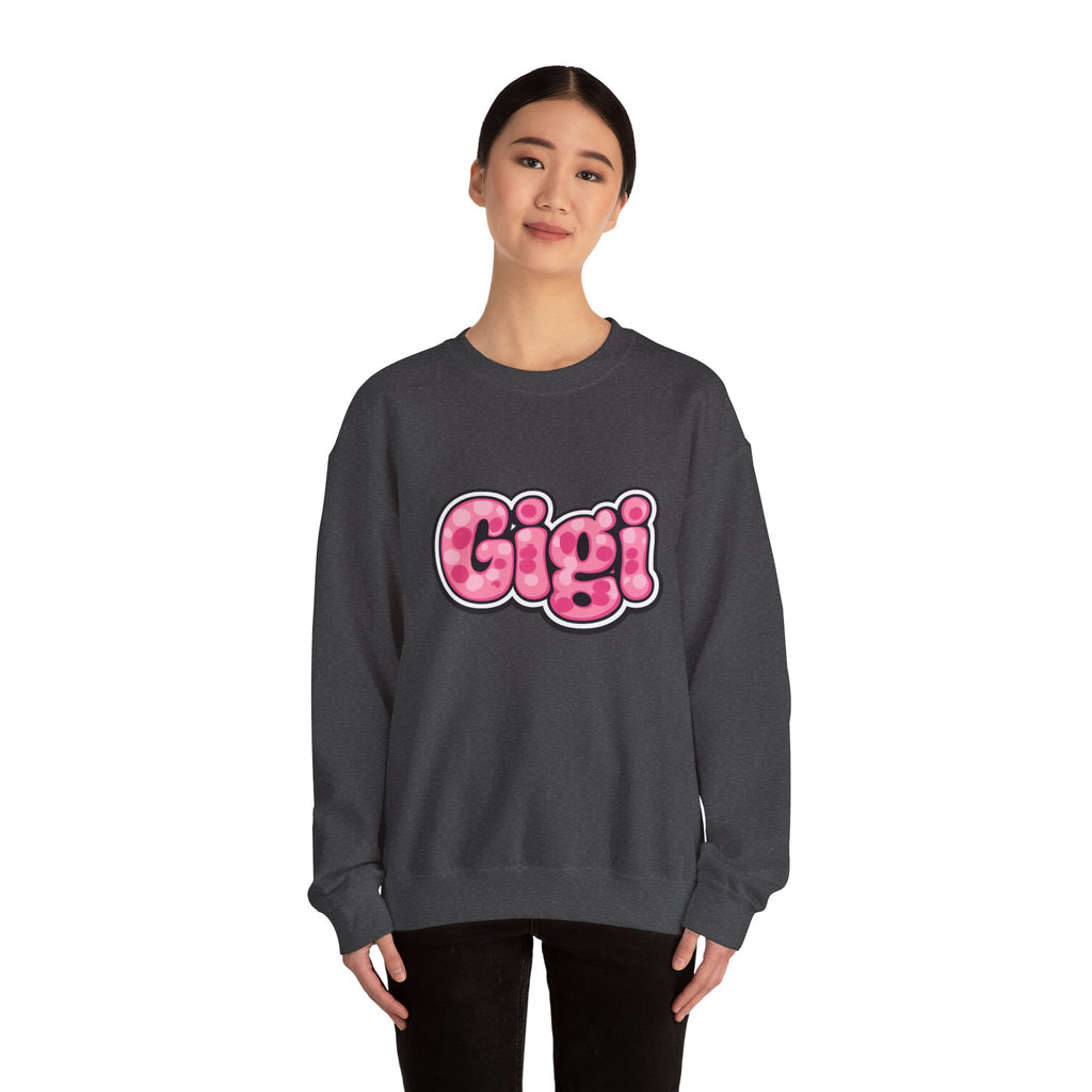 Gigi Pink Bubble Letter Crewneck Sweatshirt