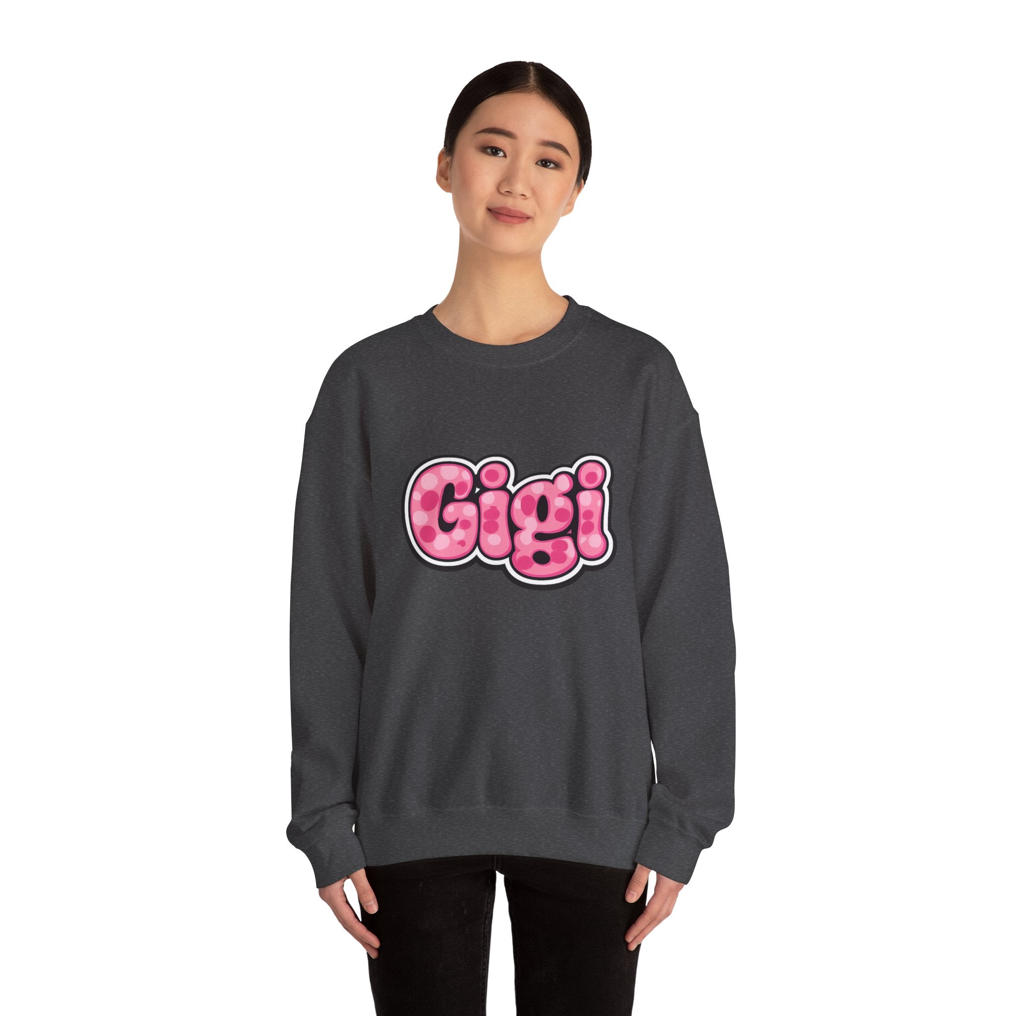 Gigi Pink Bubble Letter Crewneck Sweatshirt