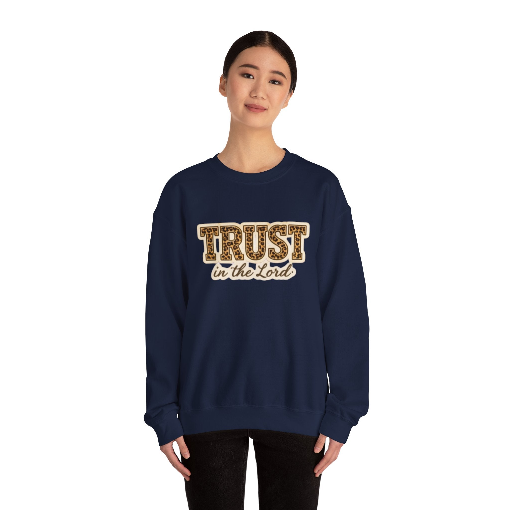 Trust in the Lord Crewneck Sweatshirt — Christian Faith Inspirational Pullover