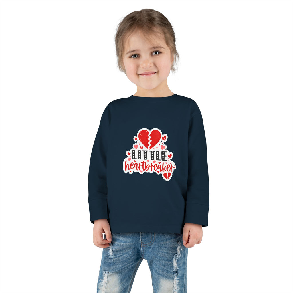 Little Heartbreaker Toddler Long Sleeve Tee — Cute Valentine’s Day Shirt for Babies & Toddlers