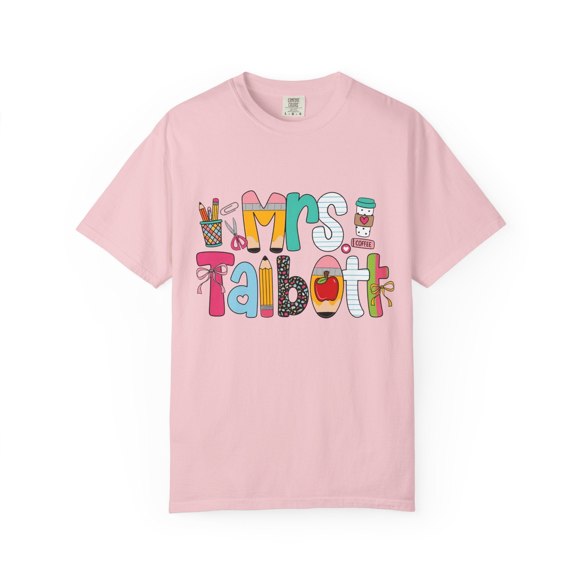 Teacher Name T‑Shirt — "Mrs. Talbott" Cute Classroom Doodle Design
