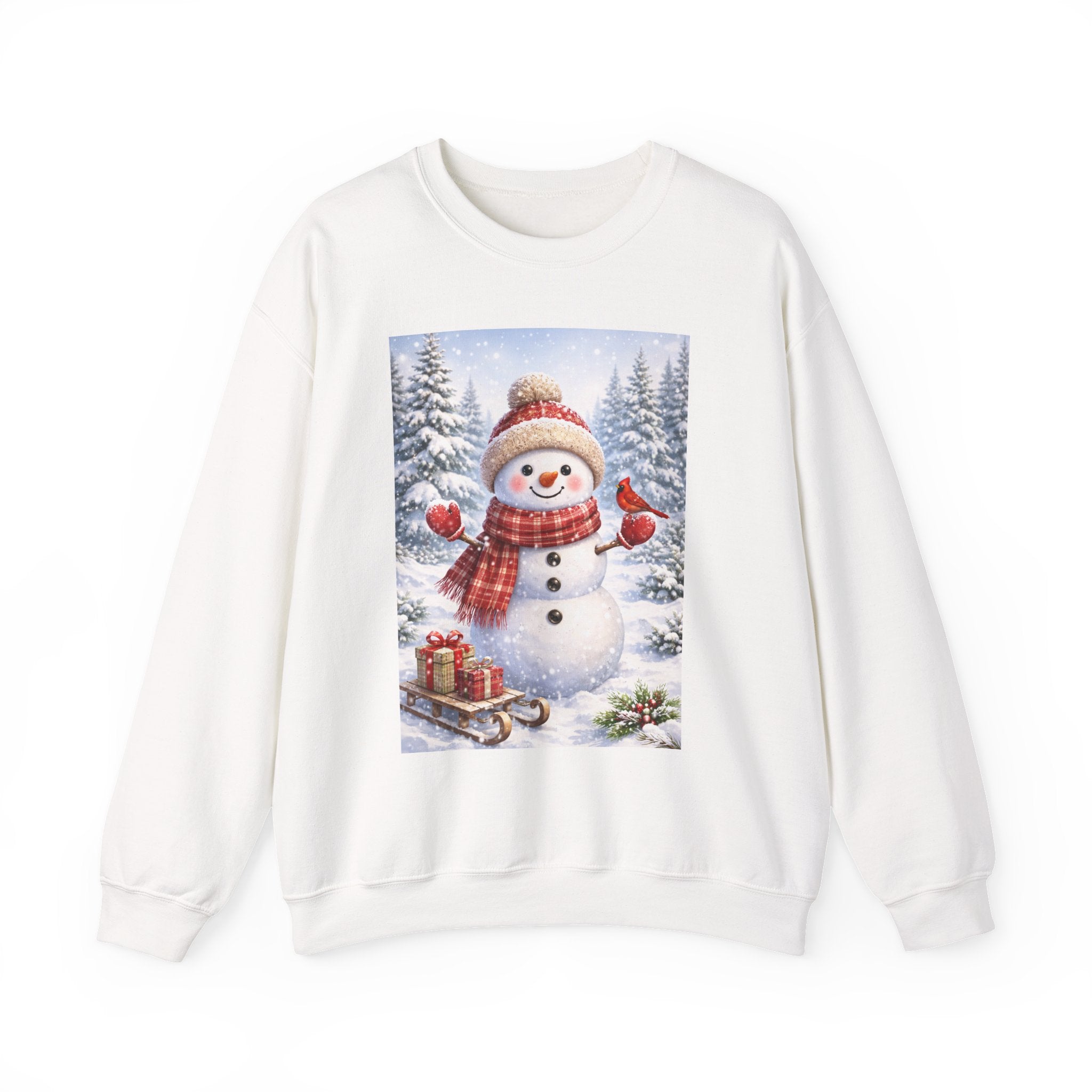 Snowman Christmas Sweatshirt — Festive Winter Holiday Crewneck