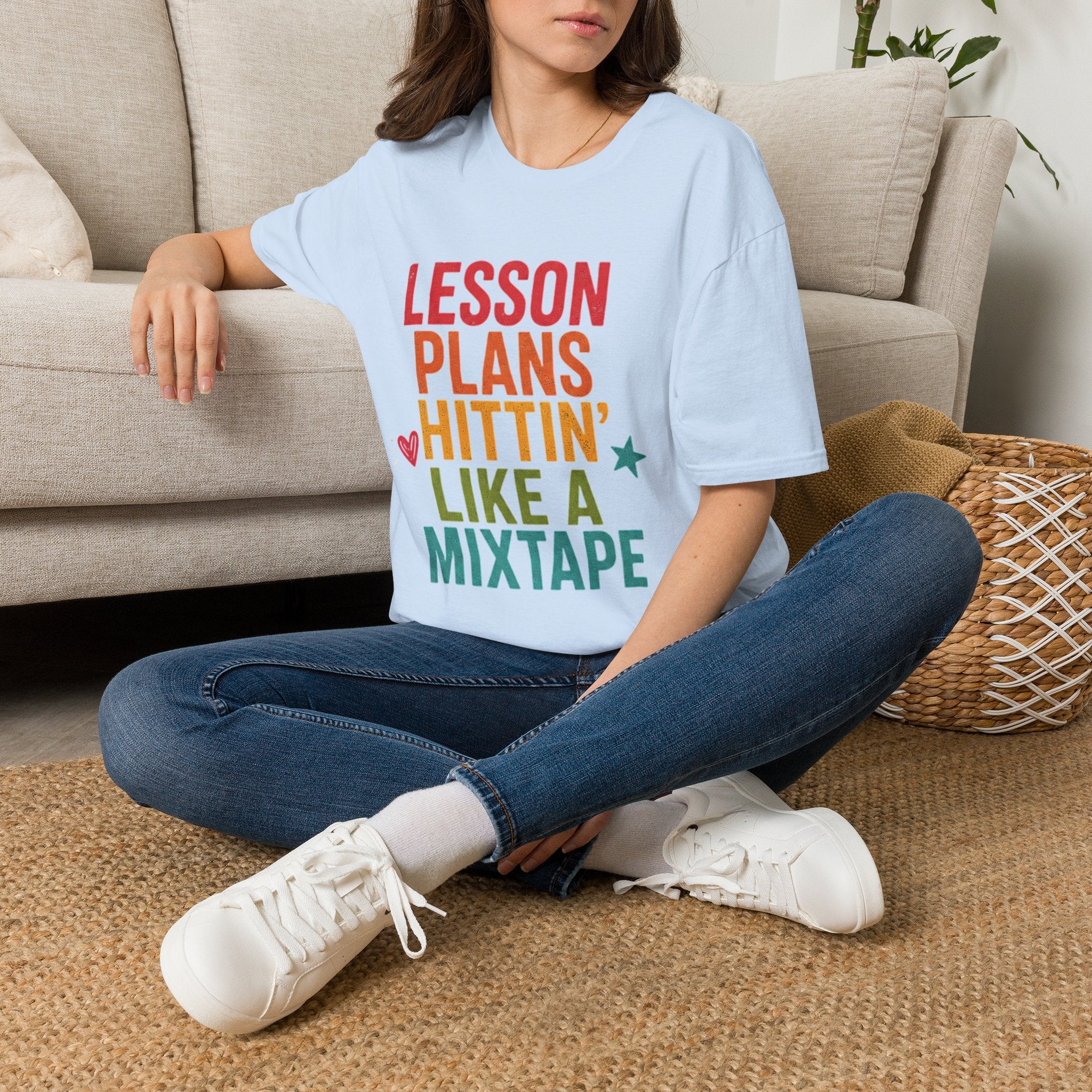 Teacher T-Shirt — "Lesson Plans Hittin' Like a Mixtape" Retro Teacher Gift