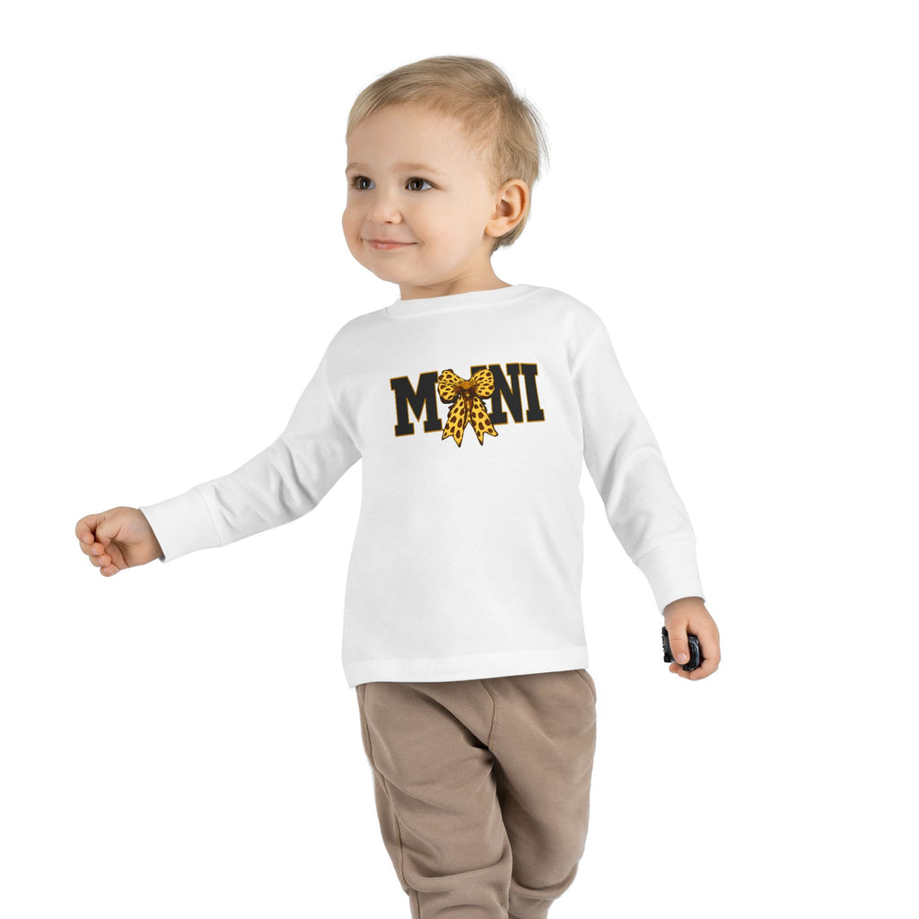 Mini Leopard Bow Toddler Long Sleeve Tee