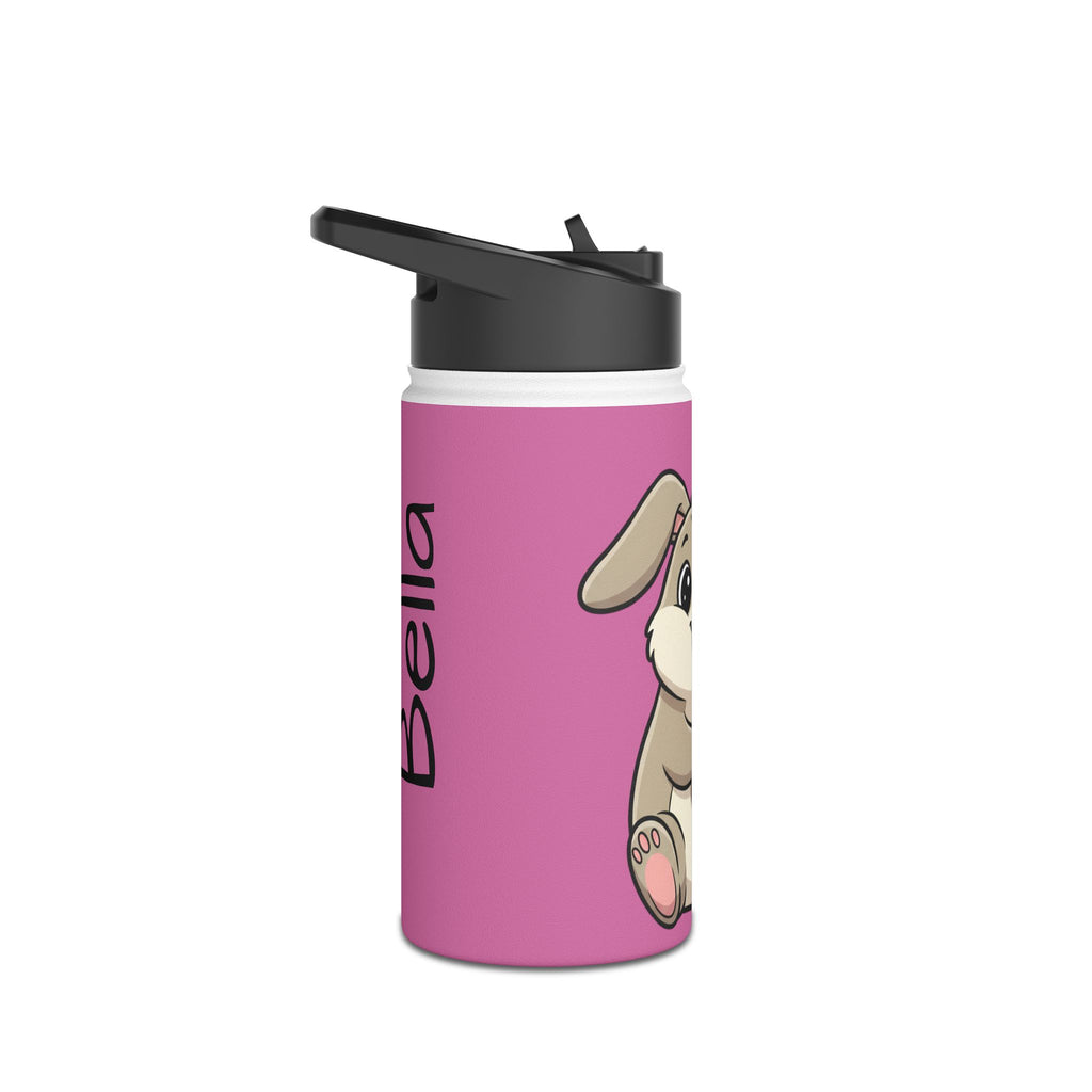 Cute Bunny Water Bottle — Personalized Kids Stainless Steel Bottle (Name Option)