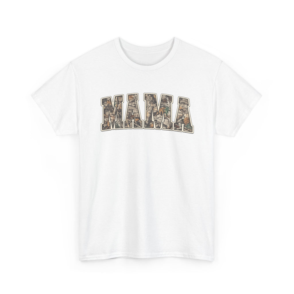 Mama Camo T-Shirt — Rustic Camouflage 'MAMA' Graphic Tee for Moms