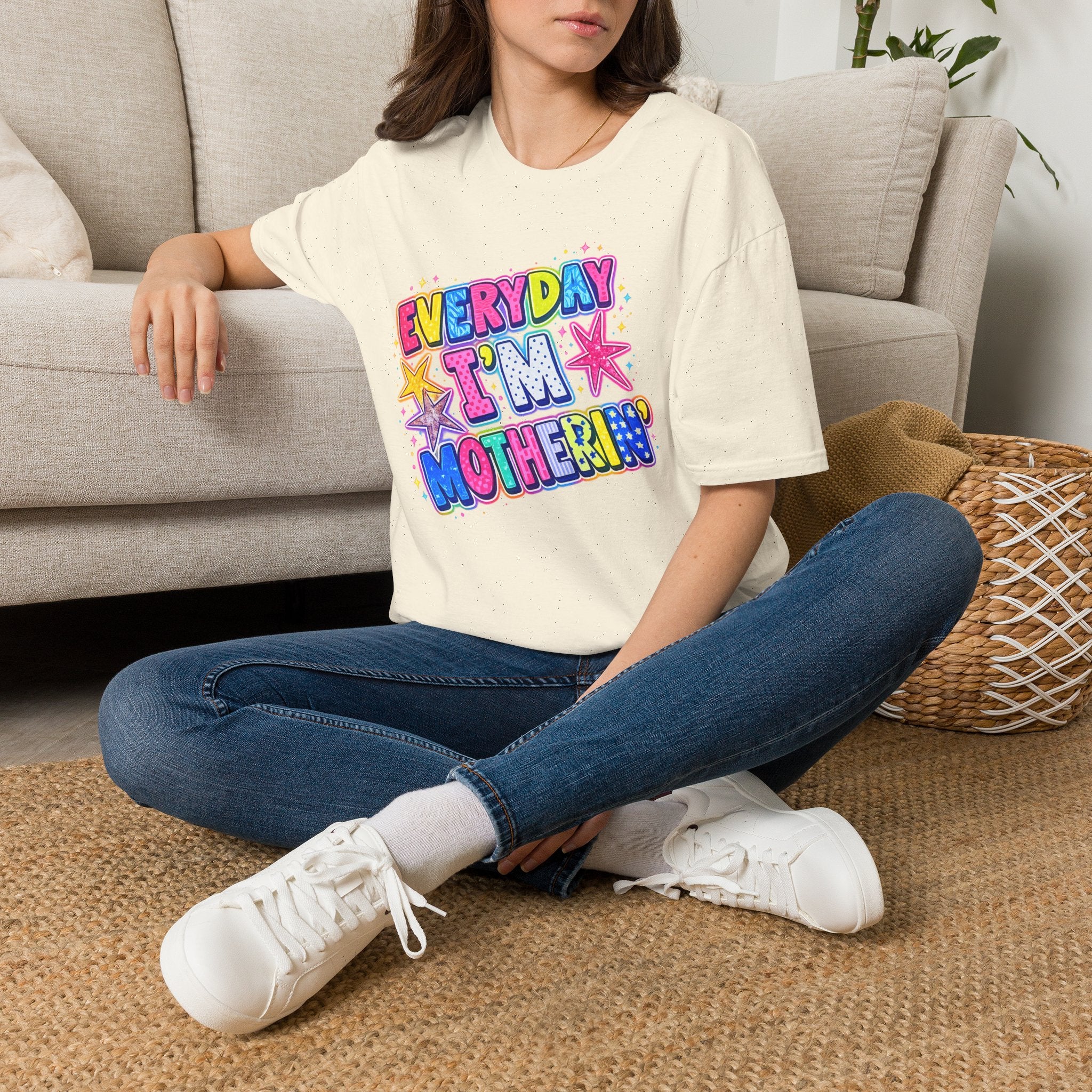 Everyday I'm Motherin' T-Shirt — Colorful Mom Graphic Tee