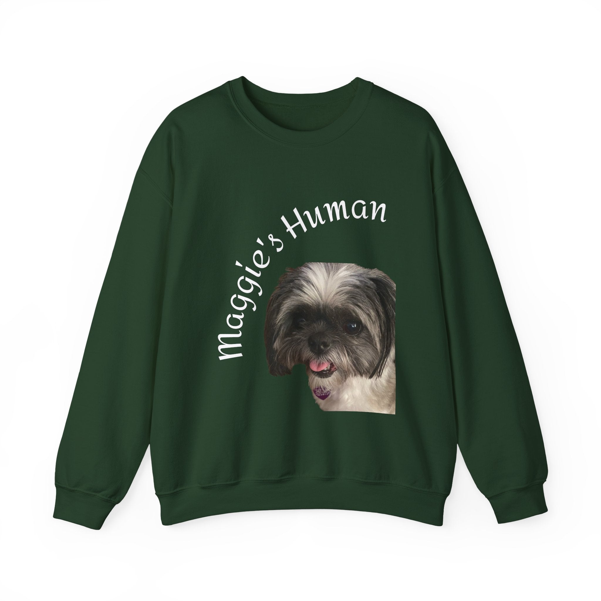 Pet Parent Sweatshirt — “Maggie’s Human” Personalized Dog Crewneck