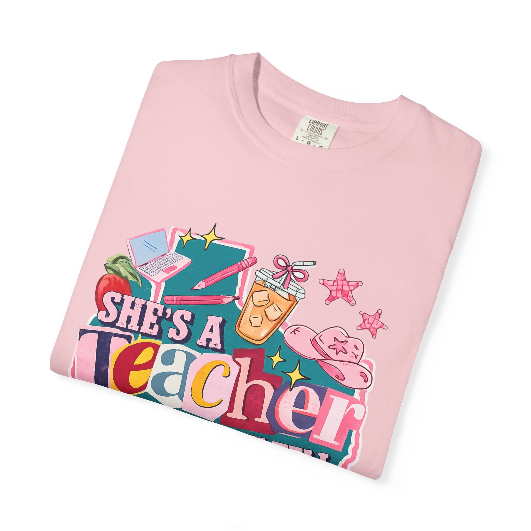 She's A Teacher I Can Tell T-Shirt — Cute Colorful Teacher Gift Tee